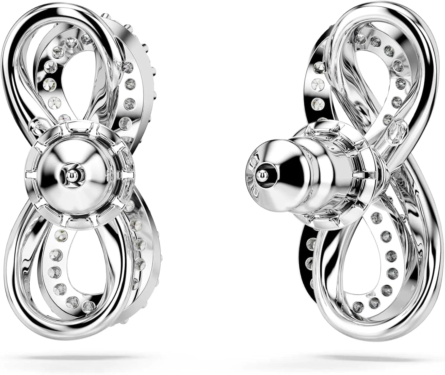 گوشواره های میخی سواروسکی هایپربولا، بی نهایت، سفید، روکش طلای رزگلد گوشواره های میخی سواروسکی هایپربولا، بی نهایت، سفید، روکش طلای رزگلد