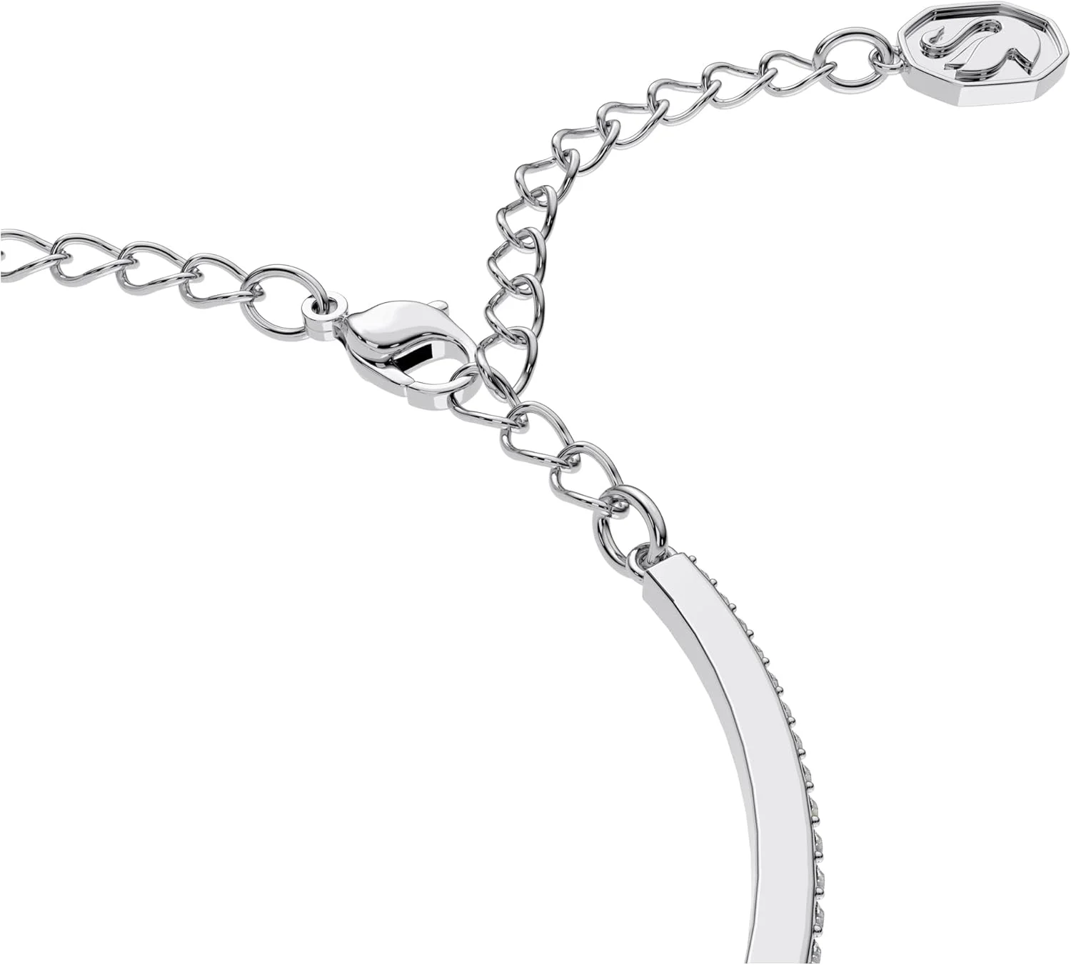 دستبند زنانه رودیوم اندود شده سواروسکی با کریستال های درخشان