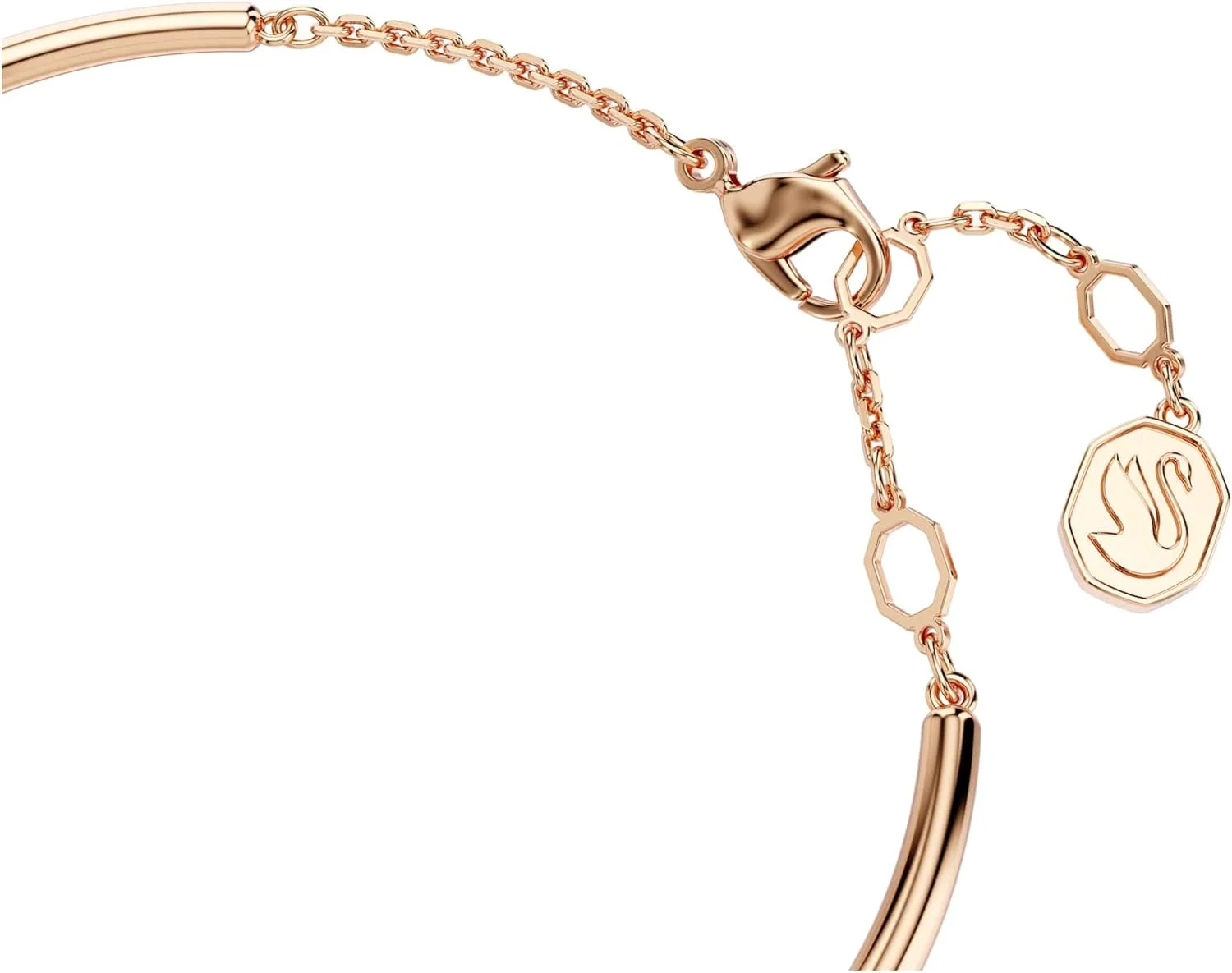 آویز سواروسکی Dextera، برش گرد، سفید، با روکش طلایی رزگلد