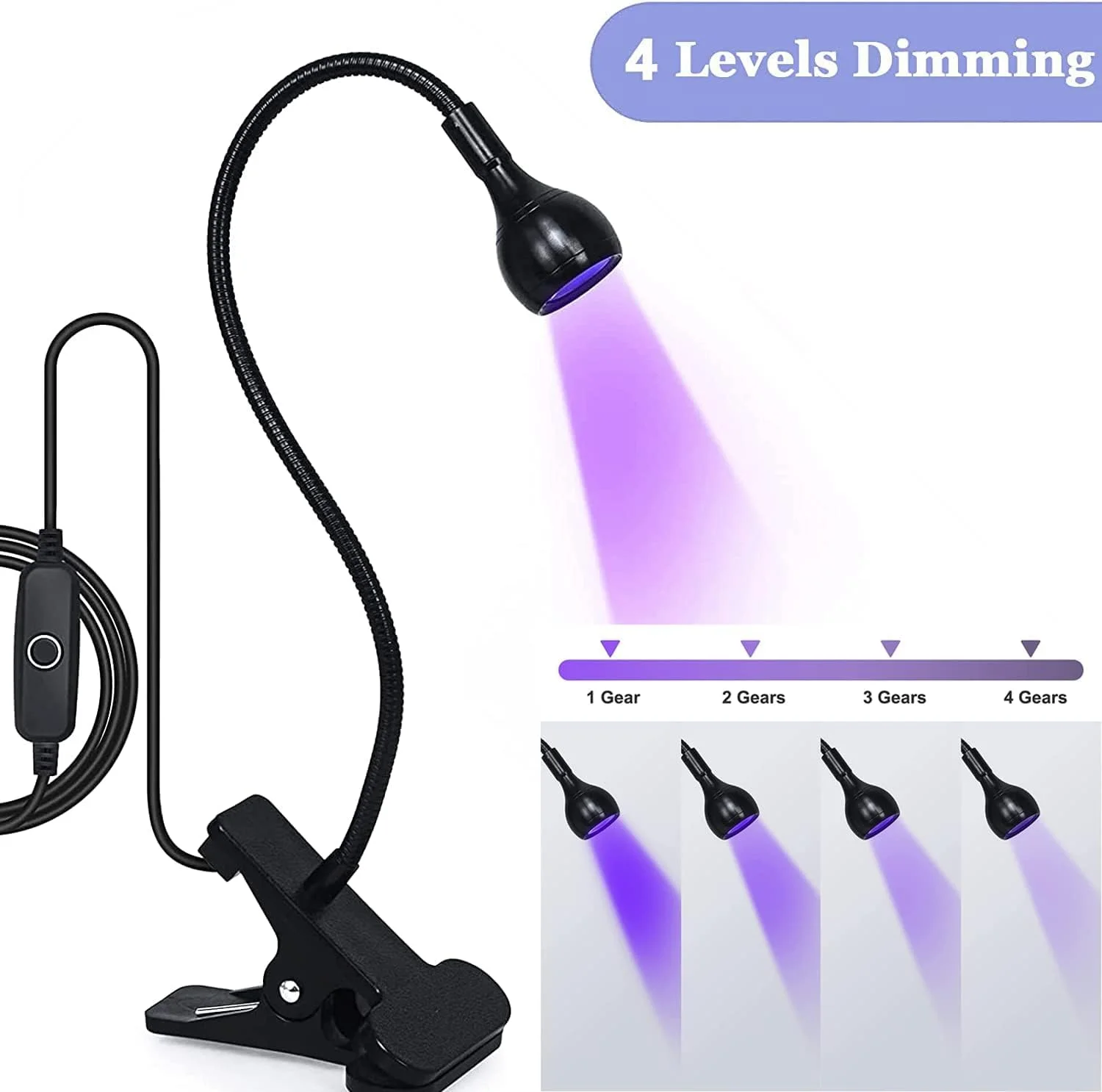 چراغ UV ناخن AquaFalcon 3W، خشک کن LED ژل ناخن بدون دست، چراغ های کیورینگ لاک ناخن با گیره ثابت چرخان برای ناخن های ژلی چراغ UV ناخن AquaFalcon 3W، خشک کن LED ژل ناخن بدون دست، چراغ های کیورینگ لاک ناخن با گیره ثابت چرخان برای ناخن های ژلی