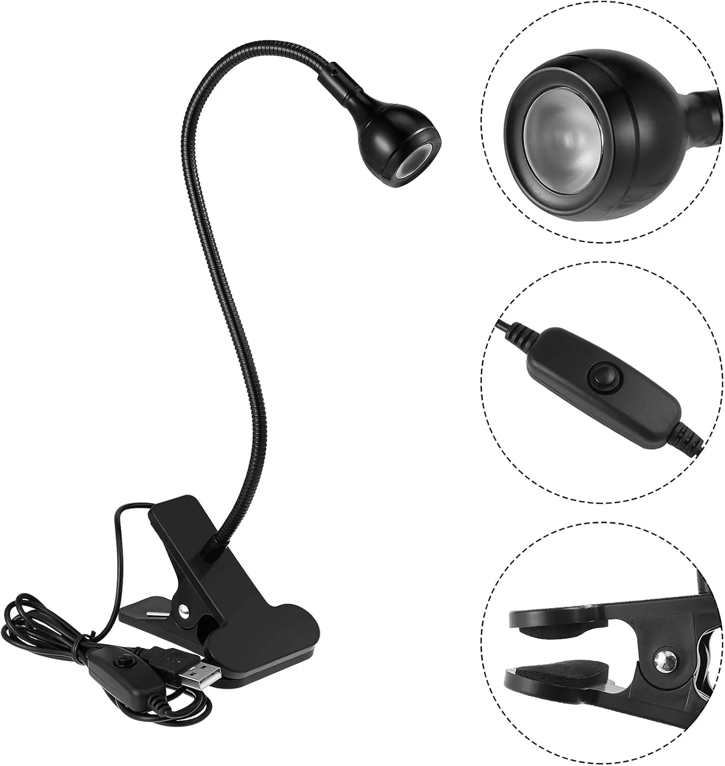 چراغ LED UV KASTWAVE برای خشک کردن چسب، چراغ LED UV با تراشه بزرگ 395 نانومتری با گردن غازی و گیره، چراغ رومیزی کوچک قابل حمل با گردن غازی برای خشک کردن ژل ناخن در فضای باز، ورودی USB 5 ولت - مشکی چراغ LED UV KASTWAVE برای خشک کردن چسب، چراغ LED UV با تراشه بزرگ 395 نانومتری با گردن غازی و گیره، چراغ رومیزی کوچک قابل حمل با گردن غازی برای خشک کردن ژل ناخن در فضای باز، ورودی USB 5 ولت - مشکی