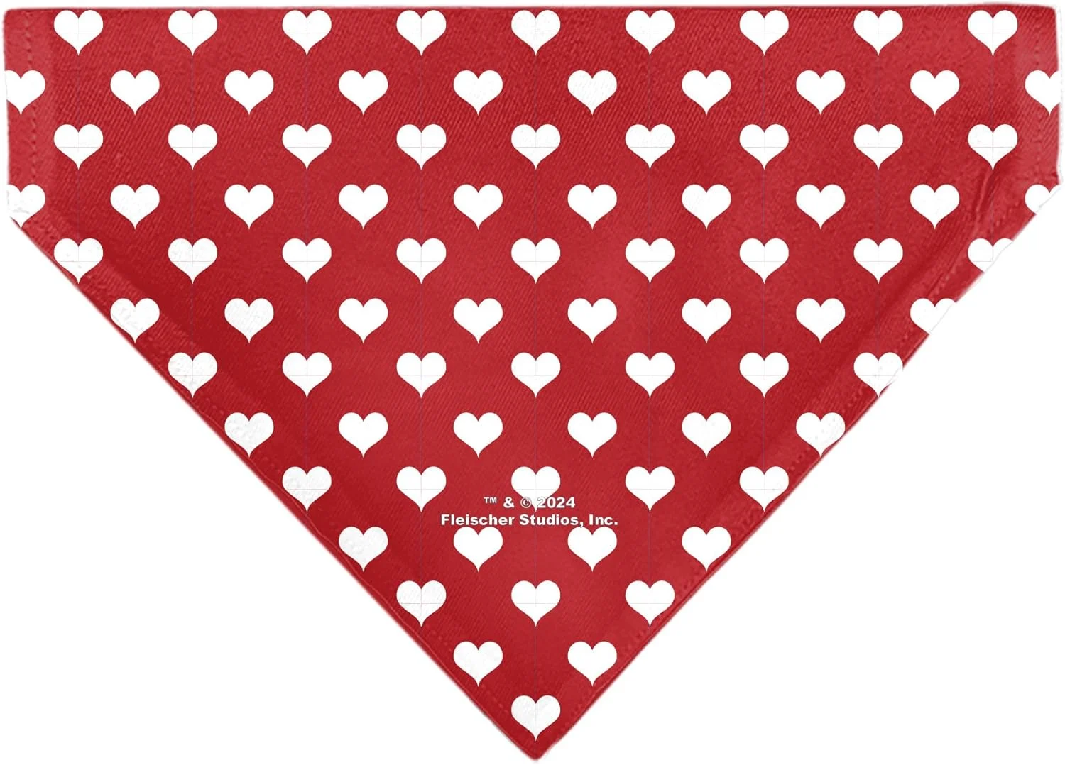 دستمال گردن سگ باکِل-داون بتی بوپ، طرح بتی بوپ نشسته با حالت لگد زدن و قلب های متنی قرمز سفید دستمال گردن سگ باکِل-داون بتی بوپ، طرح بتی بوپ نشسته با حالت لگد زدن و قلب های متنی قرمز سفید