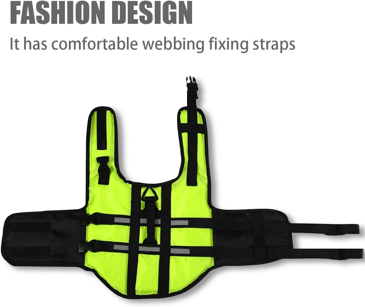 جلیقه نجات سگ / جلیقه شنای سگ با دسته بالایی و نوارهای بازتابنده / جلیقه نجات برای سگ جلیقه نجات سگ / جلیقه شنای سگ با دسته بالایی و نوارهای بازتابنده / جلیقه نجات برای سگ