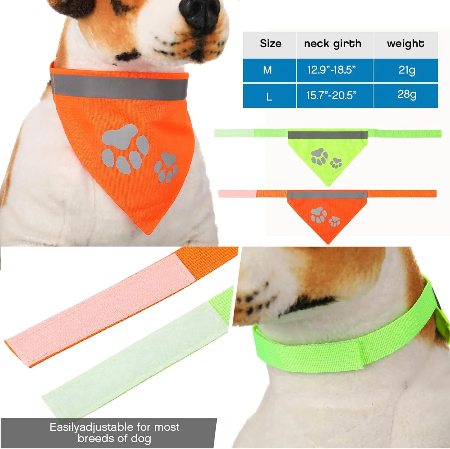سنتریگو 2 عدد دستمال گردن سگ، شال سگ بازتابنده زرد، ایمنی با دید بالا، دستمال گردن مثلثی سگ برای حیوانات خانگی متوسط بزرگ گربه ها توله سگ (16-20.5 اینچ، گردن پنجه) سنتریگو 2 عدد دستمال گردن سگ، شال سگ بازتابنده زرد، ایمنی با دید بالا، دستمال گردن مثلثی سگ برای حیوانات خانگی متوسط بزرگ گربه ها توله سگ (16-20.5 اینچ، گردن پنجه)