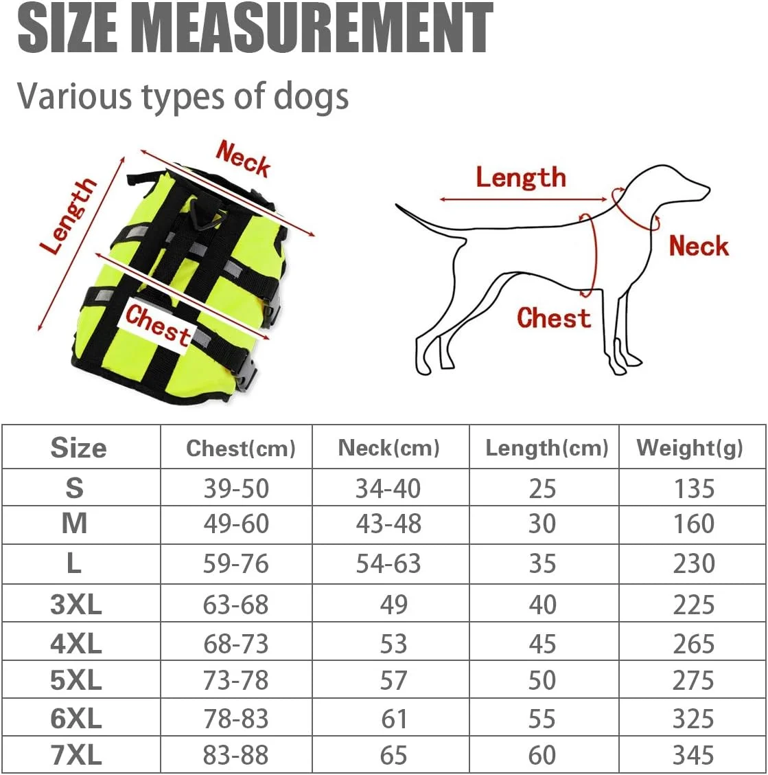جلیقه نجات سگ / جلیقه شنای سگ با دسته بالایی و نوارهای بازتابنده / جلیقه نجات برای سگ جلیقه نجات سگ / جلیقه شنای سگ با دسته بالایی و نوارهای بازتابنده / جلیقه نجات برای سگ
