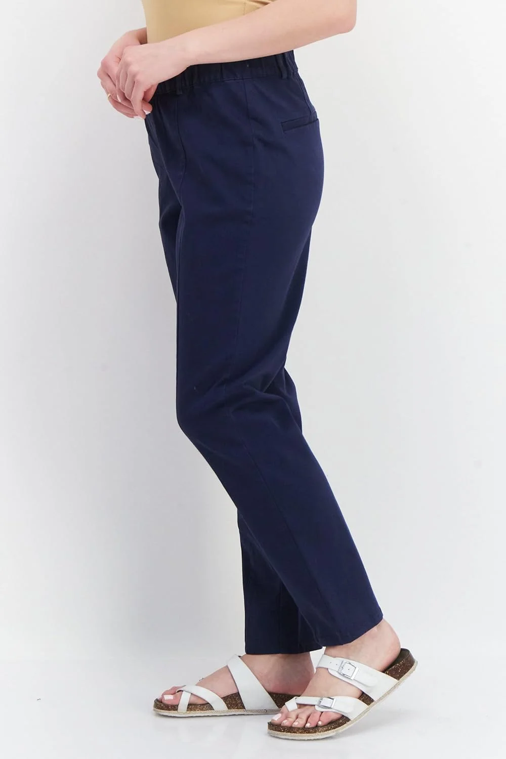شلوار پارچه ای زنانه چیبو، مدل Slim Fit، ساده، سرمه ای، سایز 38 (S) شلوار پارچه ای زنانه چیبو، مدل Slim Fit، ساده، سرمه ای، سایز 38 (S)