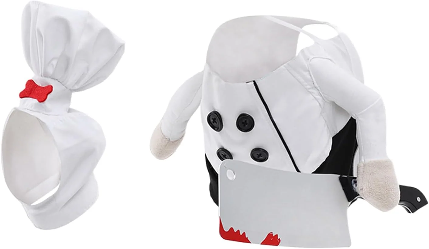 لباس هالووین حیوانات خانگی، لباس سرآشپز خنده دار برای سگ ها - لباس های شبح آور و لوازم جانبی حیوانات خانگی برای عکاسی، جشن تولد و جشنواره لباس هالووین حیوانات خانگی، لباس سرآشپز خنده دار برای سگ ها - لباس های شبح آور و لوازم جانبی حیوانات خانگی برای عکاسی، جشن تولد و جشنواره