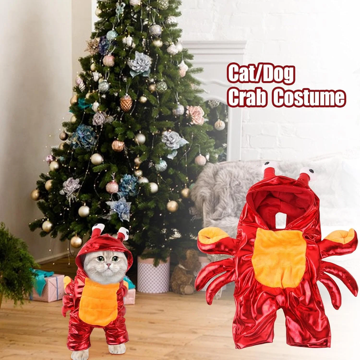 لباس هالووین سگ - لباس خرچنگ برای سگ و گربه - لباس مهمانی برای گربه ها، مناسب برای سگ های کوچک در فضای باز، وسایل عکس برداری و جشن ها لباس هالووین سگ - لباس خرچنگ برای سگ و گربه - لباس مهمانی برای گربه ها، مناسب برای سگ های کوچک در فضای باز، وسایل عکس برداری و جشن ها