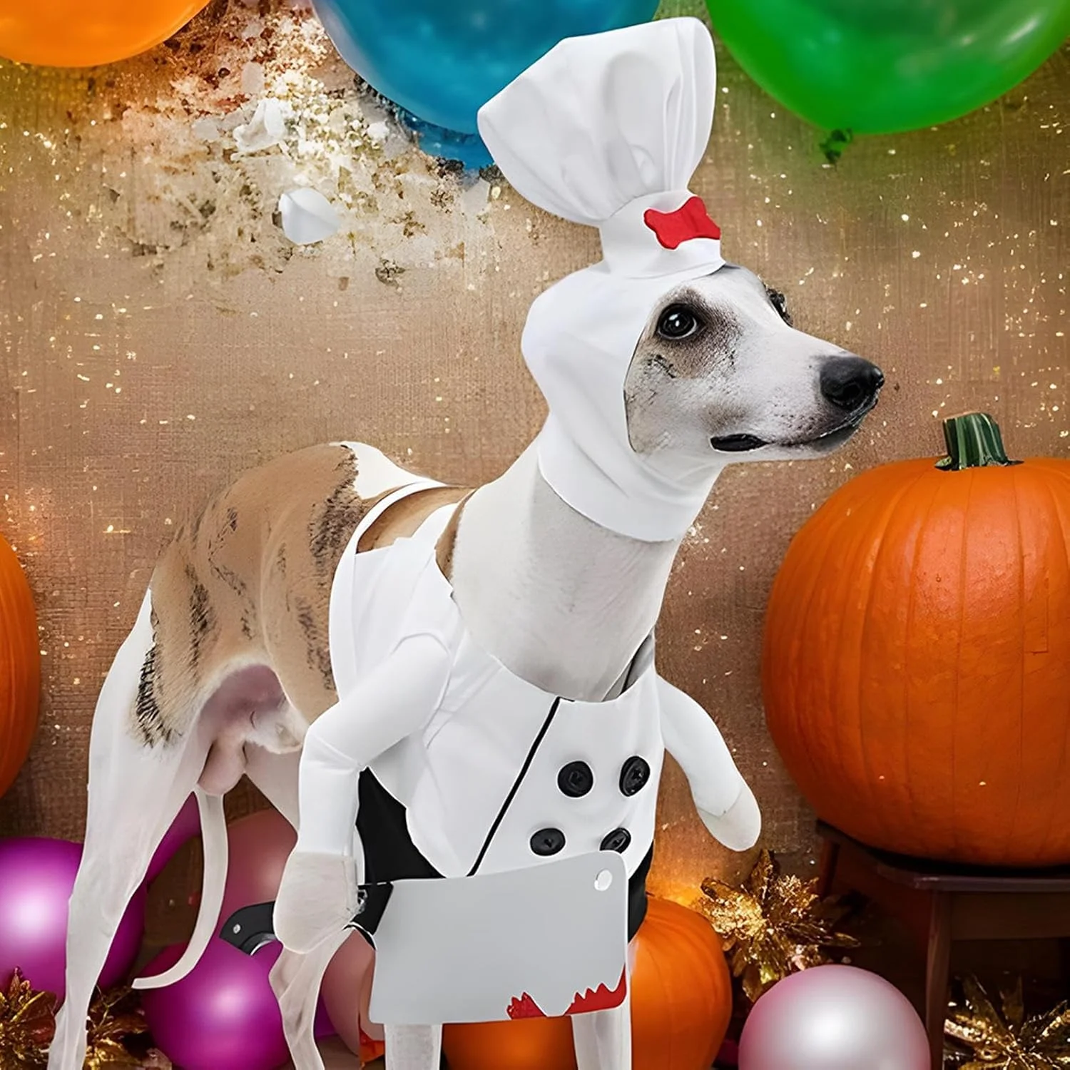 لباس هالووین سگ - لباس سرآشپز قابل تنظیم برای سگ و گربه، لباس خنده دار با پیراهن سرآشپز، مناسب برای توله سگ های کوچک، متوسط و بزرگ