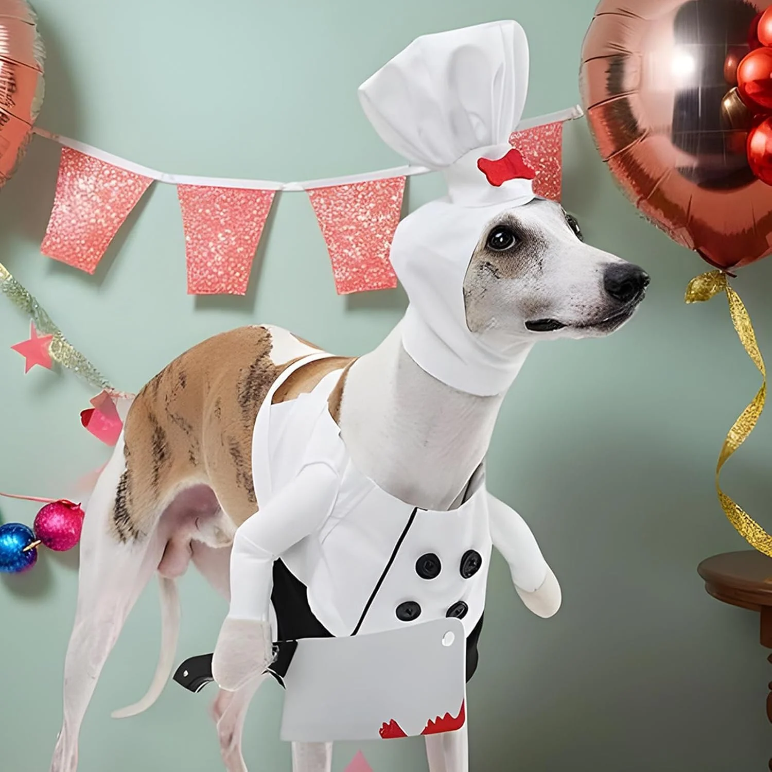 لباس هالووین سگ - لباس سرآشپز برای حیوانات خانگی، مناسب هالووین و نقش آفرینی - لباس های خنده دار و قابل تنظیم با پیراهن سرآشپز، مناسب سگ های بزرگ، متوسط و کوچک برای تولد و عکاسی لباس هالووین سگ - لباس سرآشپز برای حیوانات خانگی، مناسب هالووین و نقش آفرینی - لباس های خنده دار و قابل تنظیم با پیراهن سرآشپز، مناسب سگ های بزرگ، متوسط و کوچک برای تولد و عکاسی