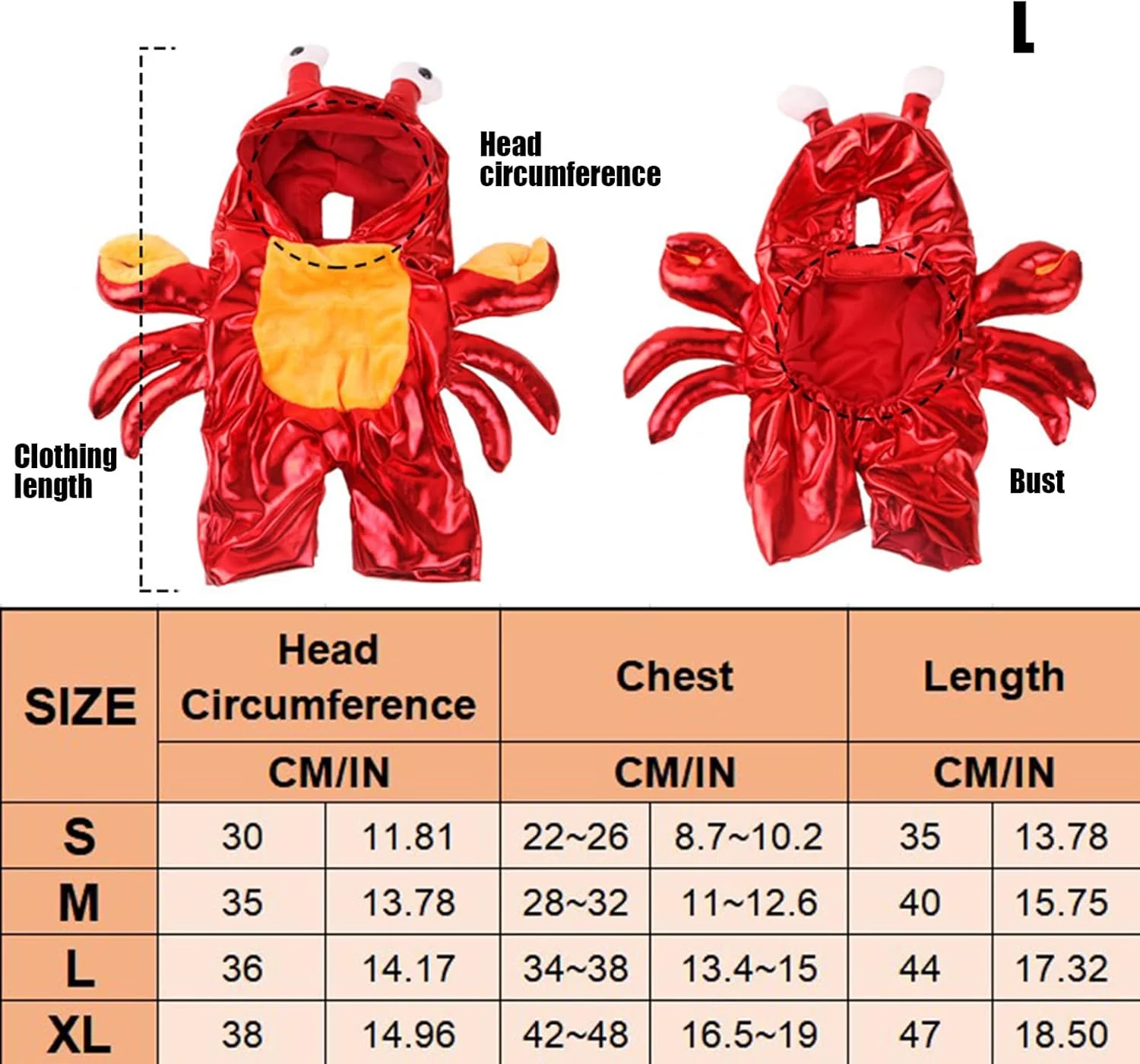 لباس هالووین سگ | لباس خرچنگ برای سگ ها و گربه ها - لباس لوازم حیوانات خانگی برای پیاده روی توله سگ گربه در مهمانی های فضای باز و جشن حیوانات خانگی لباس هالووین سگ | لباس خرچنگ برای سگ ها و گربه ها - لباس لوازم حیوانات خانگی برای پیاده روی توله سگ گربه در مهمانی های فضای باز و جشن حیوانات خانگی