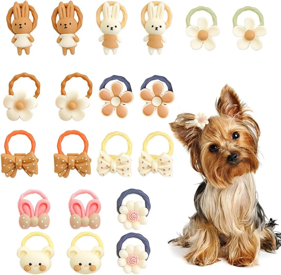 20 عدد کش مو سگ کوچک Ksheria با کش های لاستیکی الاستیک، مدل های مختلف پاپیون موی توله سگ دست ساز زیبا، لوازم جانبی موی سگ گره ای گلدار، بست مو عمده برای سگ یورکی مالتیز گربه 20 عدد کش مو سگ کوچک Ksheria با کش های لاستیکی الاستیک، مدل های مختلف پاپیون موی توله سگ دست ساز زیبا، لوازم جانبی موی سگ گره ای گلدار، بست مو عمده برای سگ یورکی مالتیز گربه