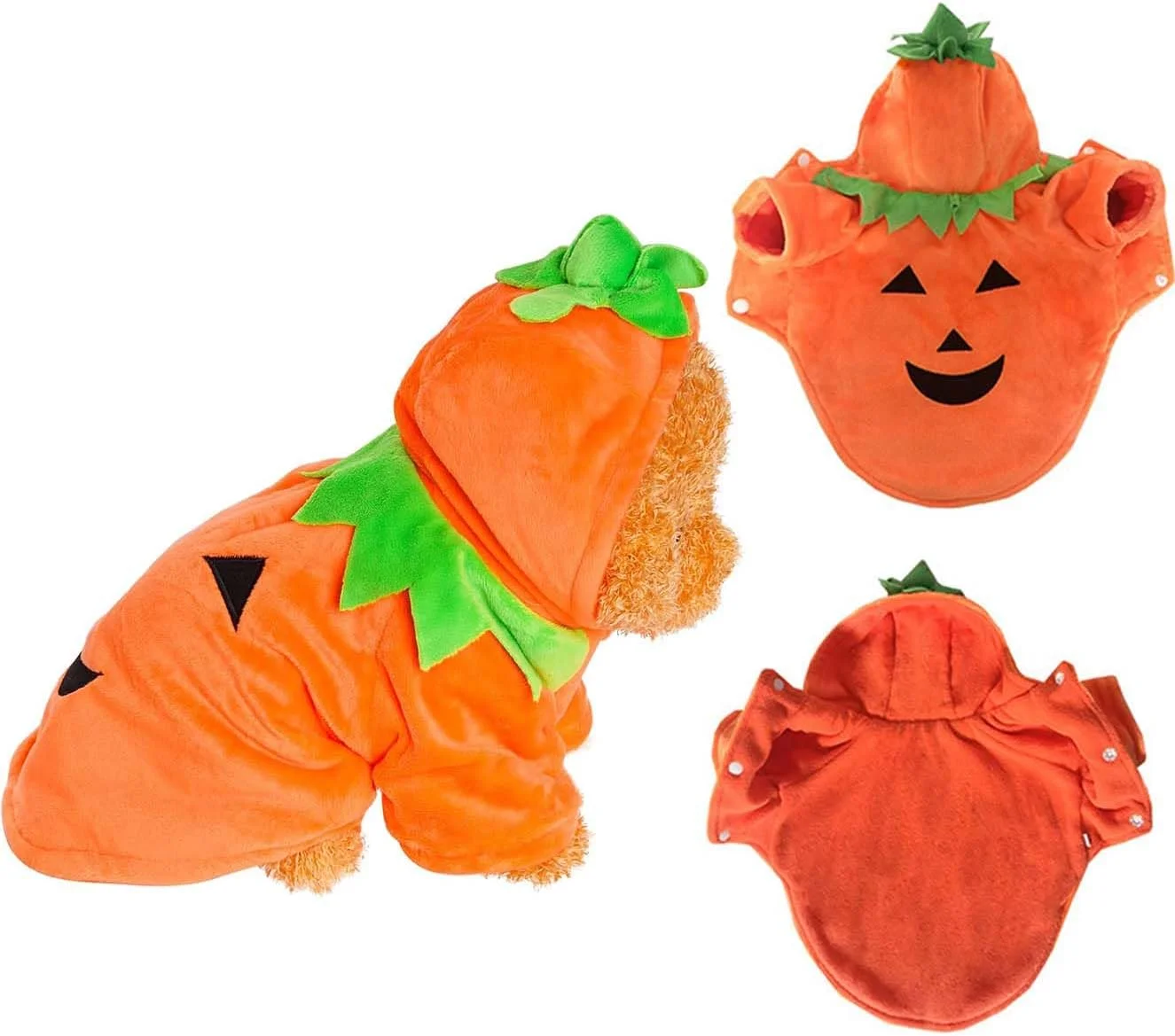 لباس هالووین سگ و گربه طرح کدو تنبل Krauad، لباس های فلیس حیوانات خانگی با هودی کدو تنبلی برای سگ ها و گربه ها (لباس کدو تنبل، M) لباس هالووین سگ و گربه طرح کدو تنبل Krauad، لباس های فلیس حیوانات خانگی با هودی کدو تنبلی برای سگ ها و گربه ها (لباس کدو تنبل، M)