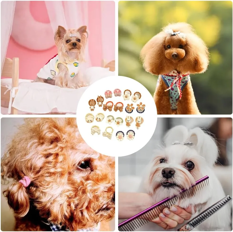 20 عدد کش مو سگ کوچک Ksheria با کش های لاستیکی الاستیک، مدل های مختلف پاپیون موی توله سگ دست ساز زیبا، لوازم جانبی موی سگ گره ای گلدار، بست مو عمده برای سگ یورکی مالتیز گربه 20 عدد کش مو سگ کوچک Ksheria با کش های لاستیکی الاستیک، مدل های مختلف پاپیون موی توله سگ دست ساز زیبا، لوازم جانبی موی سگ گره ای گلدار، بست مو عمده برای سگ یورکی مالتیز گربه