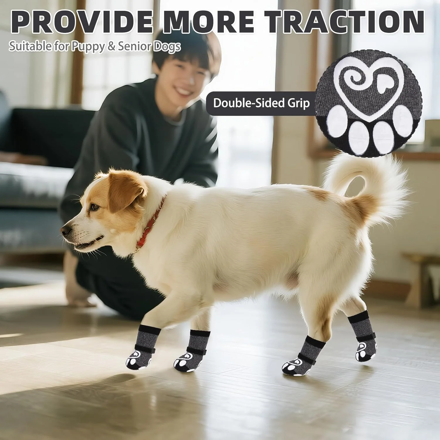 جوراب سگ کولتیل برای سطوح داغ/سرد برای جلوگیری از لیسیدن پنجه ها، چکمه سگ و محافظ پنجه برای کف های چوبی ضد لغزش، پاپوش های کنترل کشش برای سگ های کوچک، متوسط، بزرگ و مسن، XS جوراب سگ کولتیل برای سطوح داغ/سرد برای جلوگیری از لیسیدن پنجه ها، چکمه سگ و محافظ پنجه برای کف های چوبی ضد لغزش، پاپوش های کنترل کشش برای سگ های کوچک، متوسط، بزرگ و مسن، XS