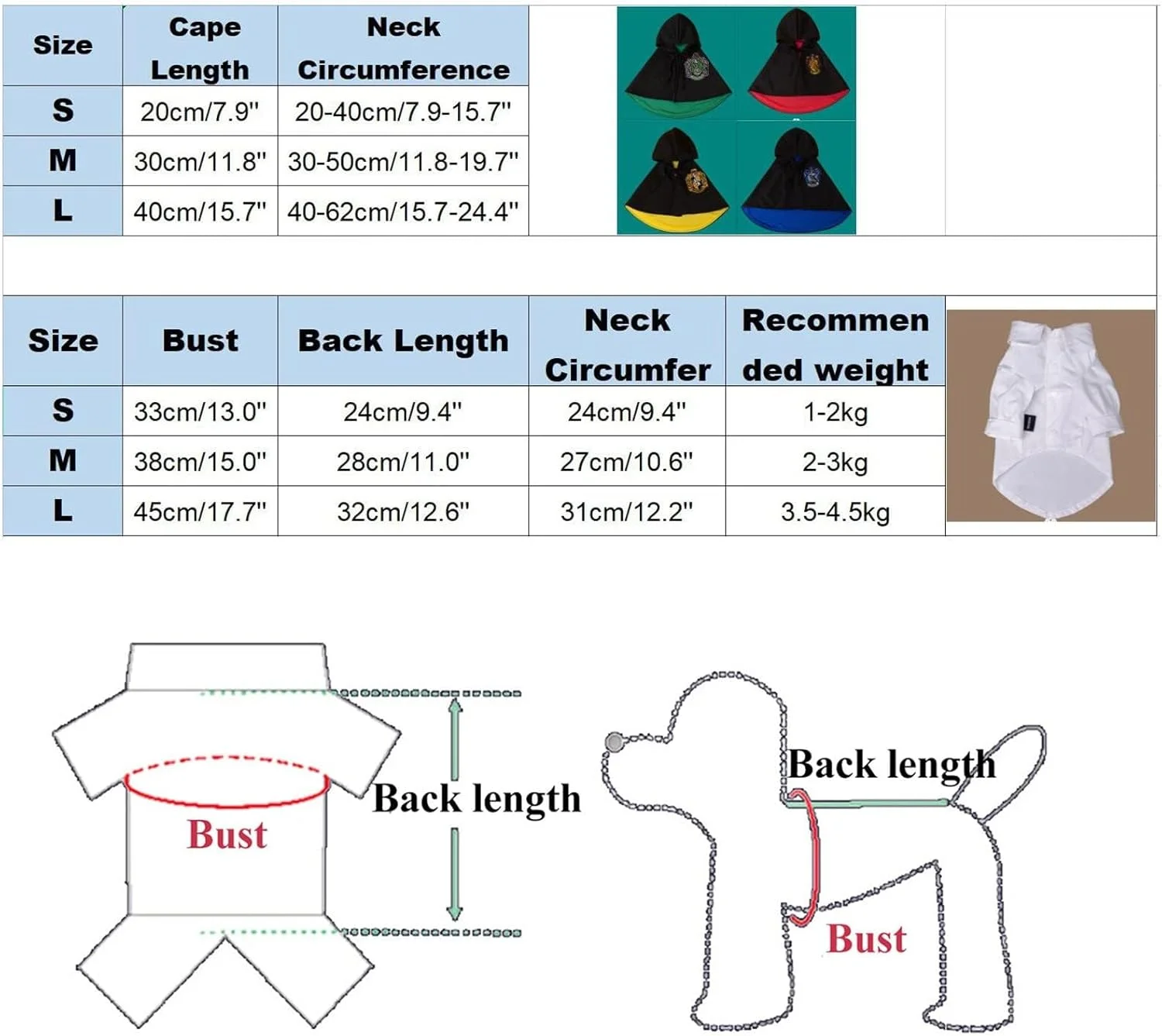 لباس هالووین حیوانات خانگی NALACAL طرح هری پاتر، شنل لباس سگ و گربه، ست لباس جادوگر، لباس های بامزه حیوانات خانگی با عینک (بزرگ) لباس هالووین حیوانات خانگی NALACAL طرح هری پاتر، شنل لباس سگ و گربه، ست لباس جادوگر، لباس های بامزه حیوانات خانگی با عینک (بزرگ)