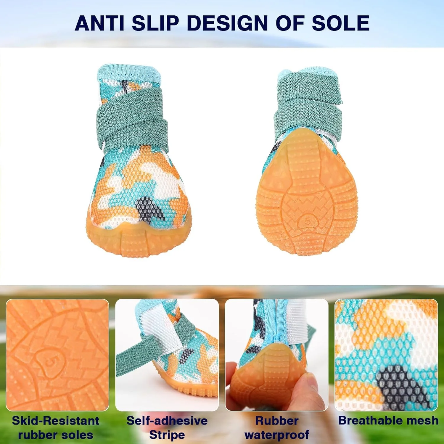 محافظ پنجه سگ NALACAL - کفش های ضد لغزش تنفسی 4 عددی برای پنجه های آسیب دیده - چکمه های پیاده روی برای سگ های کوچک و متوسط - محافظت راحت برای توله سگ خانگی محافظ پنجه سگ NALACAL - کفش های ضد لغزش تنفسی 4 عددی برای پنجه های آسیب دیده - چکمه های پیاده روی برای سگ های کوچک و متوسط - محافظت راحت برای توله سگ خانگی