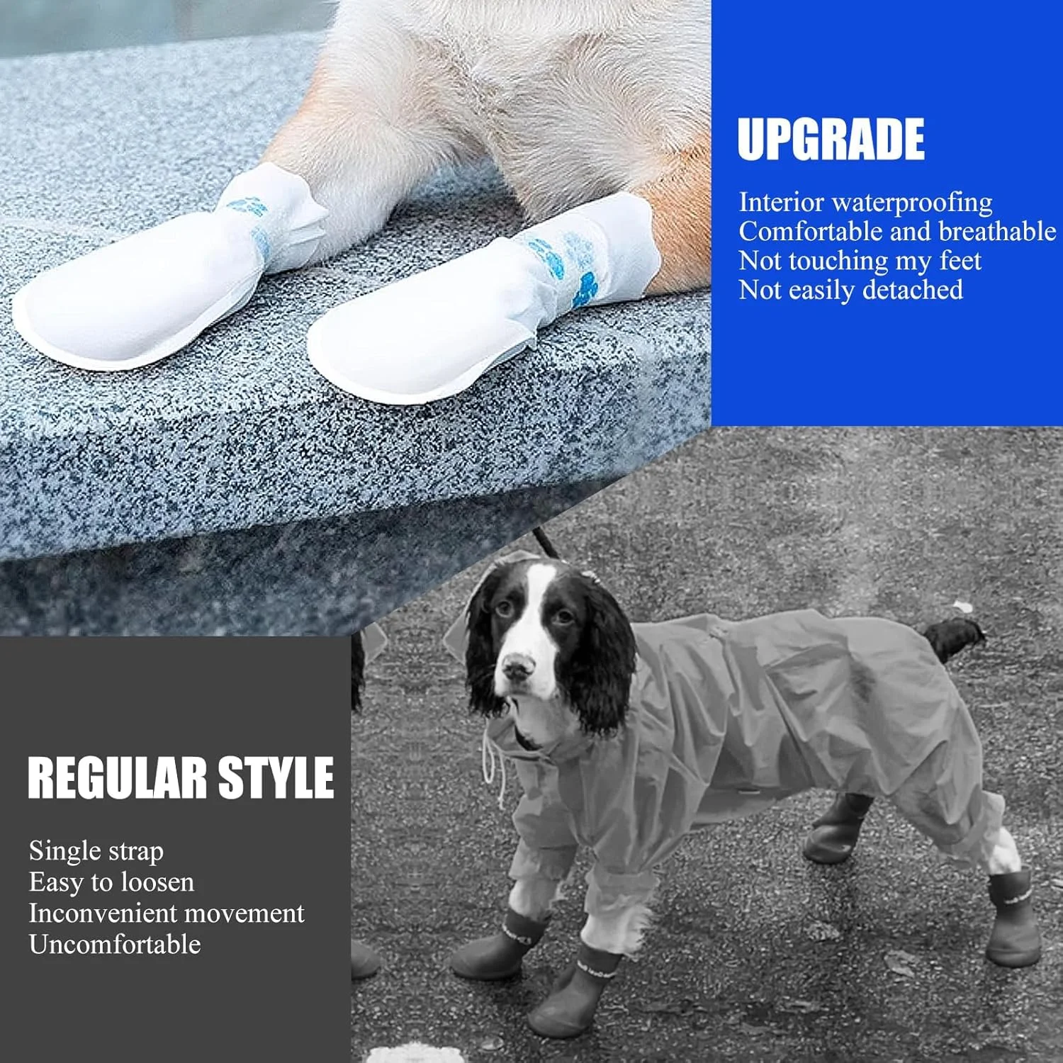 کاور کفش یکبار مصرف سگ NALACAL، بسته 12 عددی محافظ پنجه سگ، روکش کفش حیوانات خانگی برای سگ ها، محافظ زخم پنجه به همراه 1 رول باند پنجه سگ برای سگ های کوچک و متوسط (آبی، بسته 12 عددی) کاور کفش یکبار مصرف سگ NALACAL، بسته 12 عددی محافظ پنجه سگ، روکش کفش حیوانات خانگی برای سگ ها، محافظ زخم پنجه به همراه 1 رول باند پنجه سگ برای سگ های کوچک و متوسط (آبی، بسته 12 عددی)