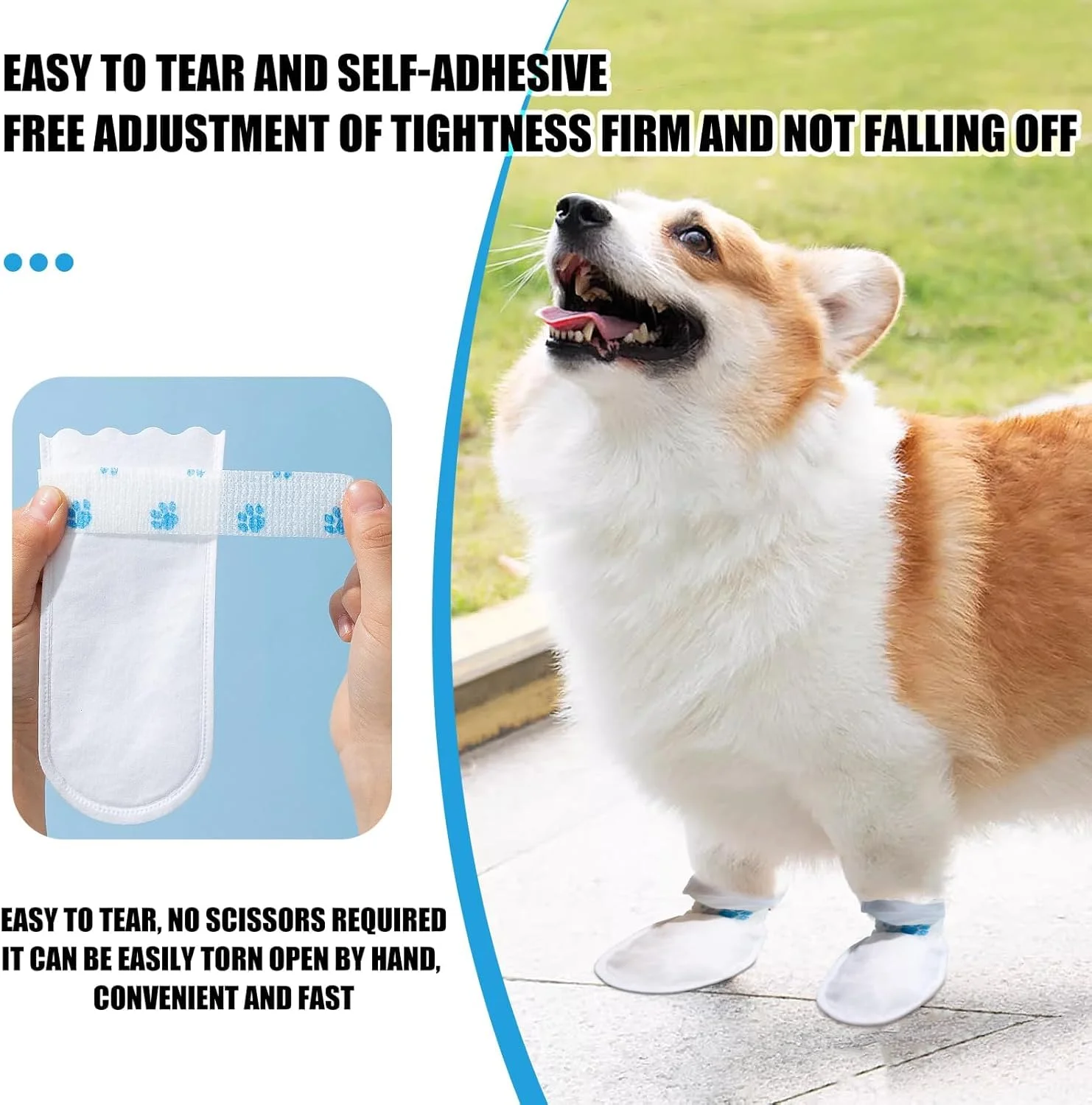 کاور کفش یکبار مصرف سگ NALACAL، بسته 12 عددی محافظ پنجه سگ، روکش کفش حیوانات خانگی برای سگ ها، محافظ زخم پنجه به همراه 1 رول باند پنجه سگ برای سگ های کوچک و متوسط (آبی، بسته 12 عددی) کاور کفش یکبار مصرف سگ NALACAL، بسته 12 عددی محافظ پنجه سگ، روکش کفش حیوانات خانگی برای سگ ها، محافظ زخم پنجه به همراه 1 رول باند پنجه سگ برای سگ های کوچک و متوسط (آبی، بسته 12 عددی)