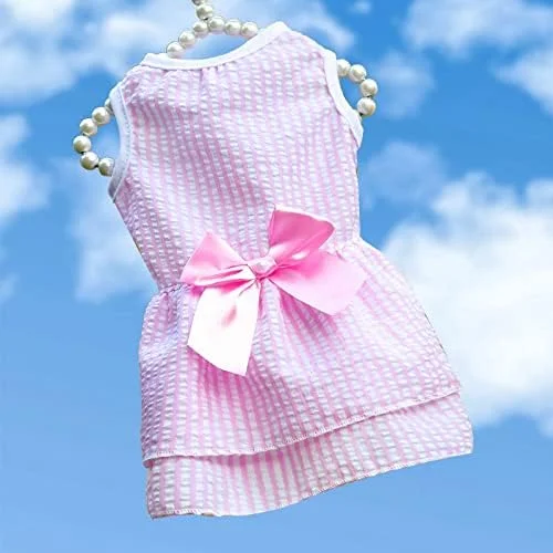 لباس سگ توله سگ شیرین Nvzi-b، دامن سگ لباس گربه پرنسس زیبا برای سگ های دختر کوچک (راه راه صورتی، XXL) لباس سگ توله سگ شیرین Nvzi-b، دامن سگ لباس گربه پرنسس زیبا برای سگ های دختر کوچک (راه راه صورتی، XXL)