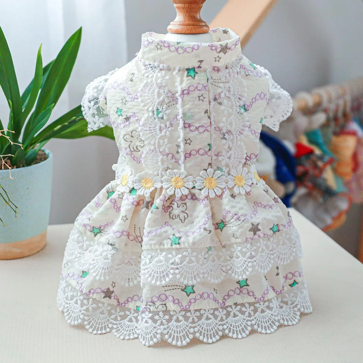 لباس سگ توله سگ شیرین Nvzi-b، دامن سگ لباس گربه پرنسس زیبا برای سگ های دخترانه کوچک (A47, L)