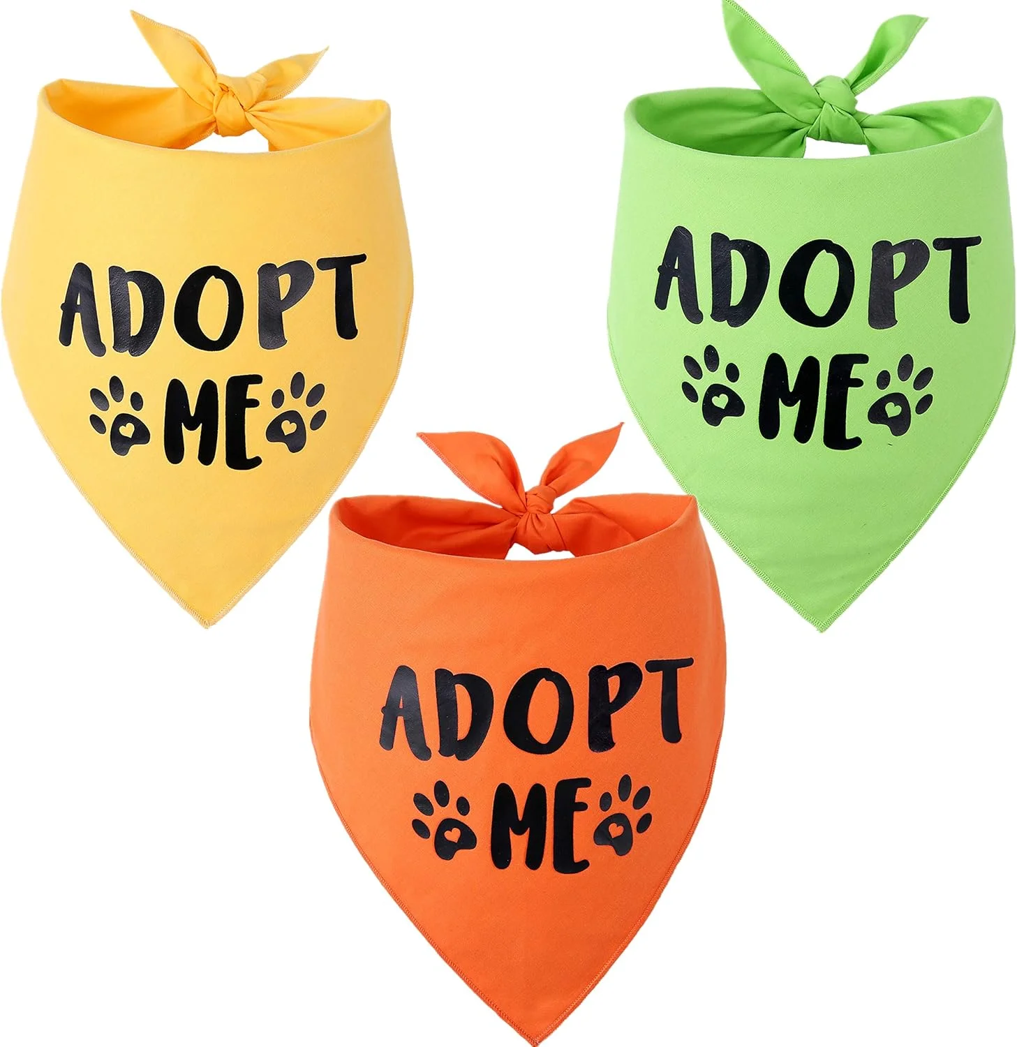 پاووسکیدو، بسته 3 عددی دستمال گردن سگ طرح "Adopt Me"
