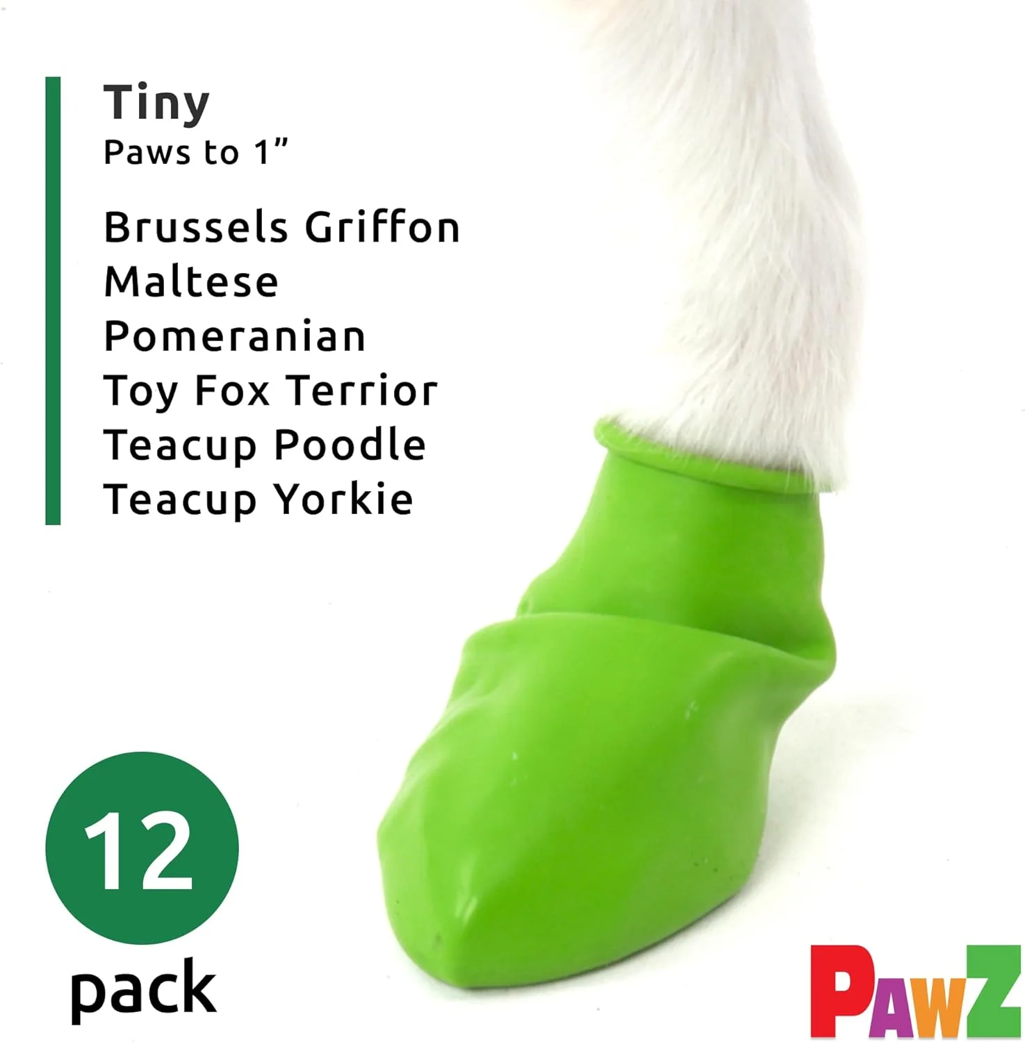 پاپوش سگ لاستیکی طبیعی Pawz - خیلی کوچک پاپوش سگ لاستیکی طبیعی Pawz - خیلی کوچک