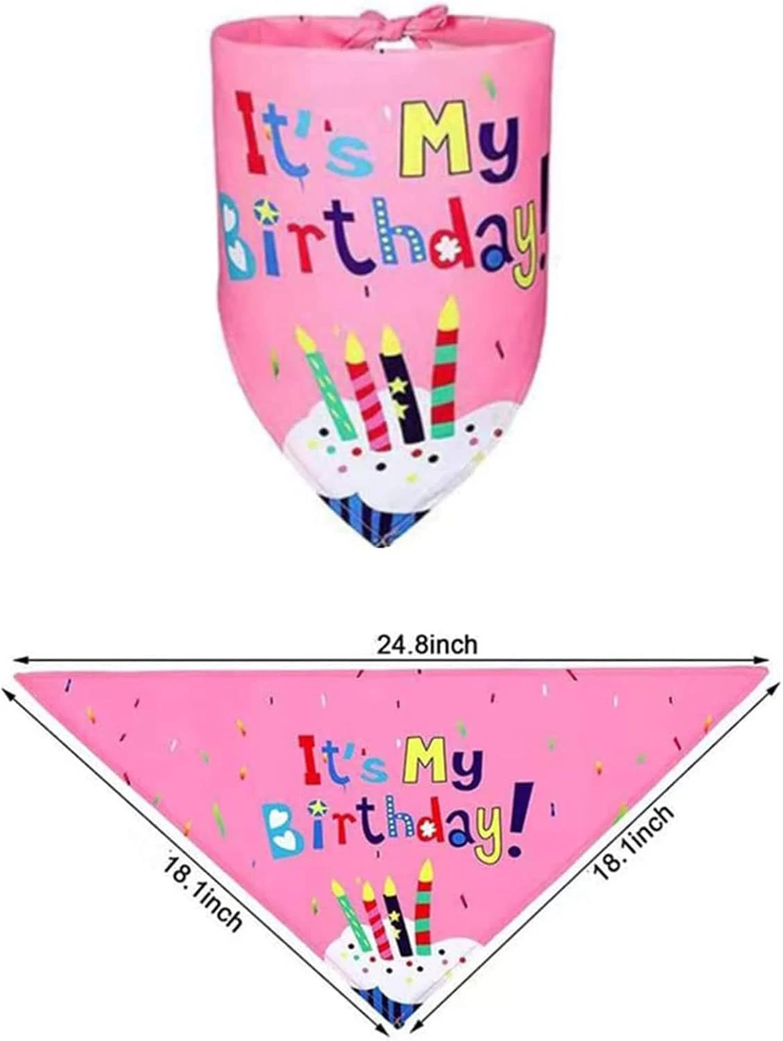 دستمال گردن تولد سگ پروکسیما دایرکت و کلاه مهمانی تولد سگ دخترانه با پاپیون سگ زیبا و بادکنک برای سگ های کوچک و متوسط