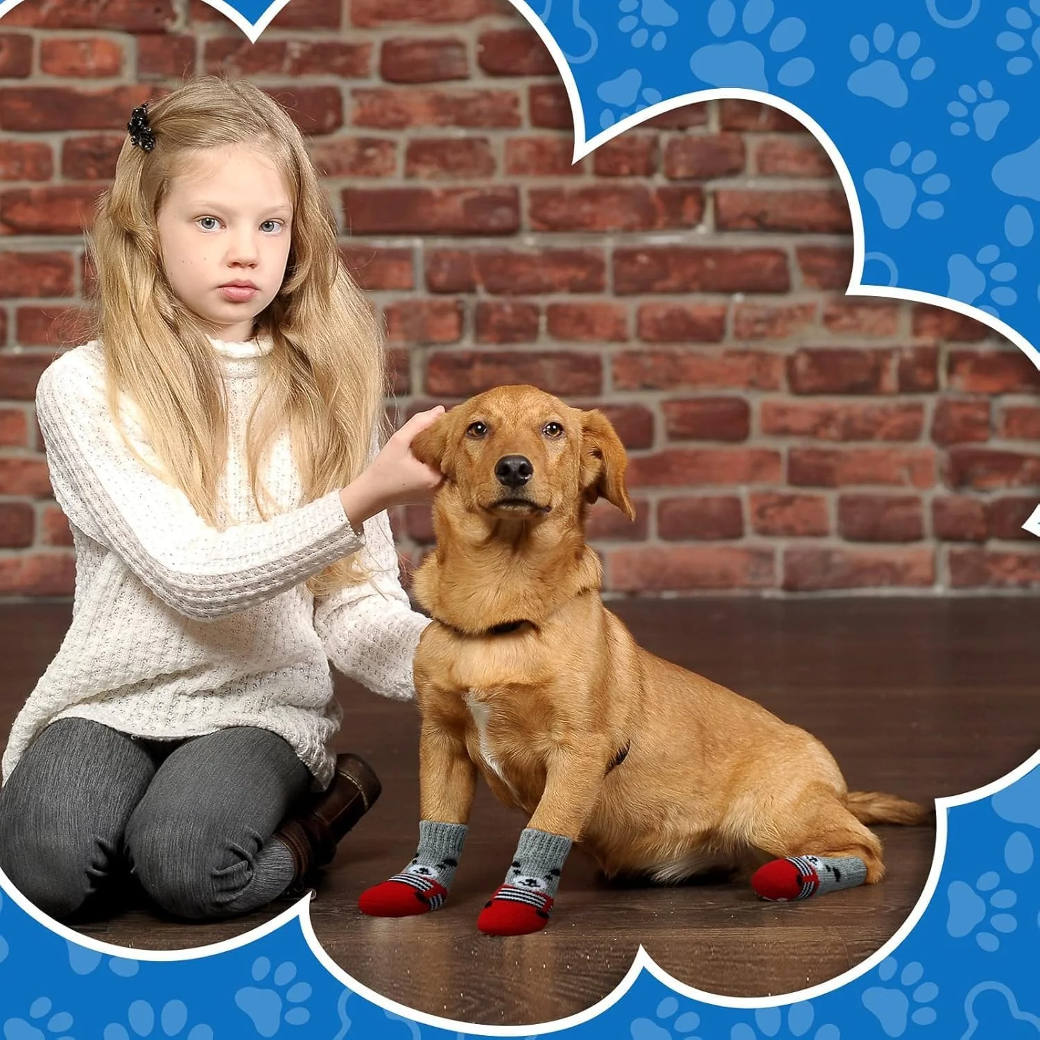 جوراب سگ 24 عددی برای سگ های کوچک و متوسط، جوراب های ضد لغزش برای حیوانات خانگی، توله سگ، جوراب های چسبنده، محافظ پنجه، جوراب های کنترل کشش داخلی برای محافظت از کف های چوبی، 6 مدل