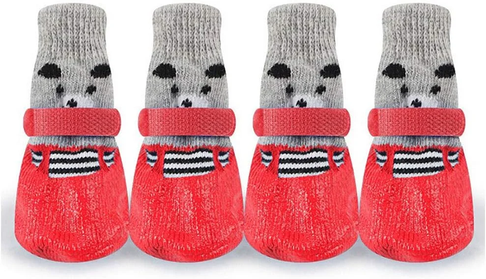 4 عدد محافظ پای سگ، جوراب سگ ضد لغزش، کفش بارانی برای سگ های کوچک با بند شانه قابل تنظیم، ست 4 عددی، ساخته شده از لاستیک، تمیز کردن و شستشو آسان (#6) 4 عدد محافظ پای سگ، جوراب سگ ضد لغزش، کفش بارانی برای سگ های کوچک با بند شانه قابل تنظیم، ست 4 عددی، ساخته شده از لاستیک، تمیز کردن و شستشو آسان (#6)