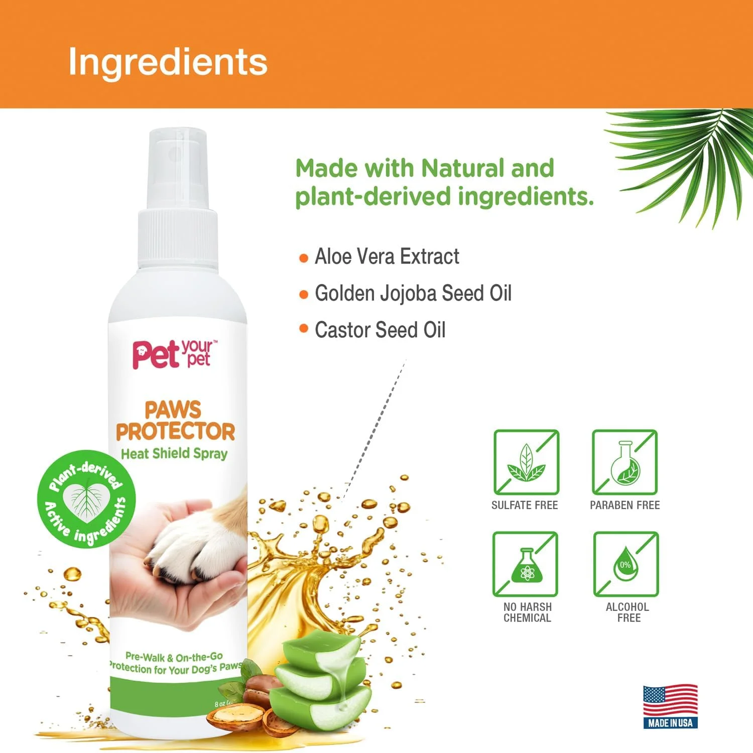 اسپری محافظ پنجه سگ کیان داریا، محافظت غیر سمی از پنجه برای پیاده روهای داغ، زمین های ناهموار و شن، ساخت آمریکا، پنجه ها را نرم و مرطوب نگه می دارد.