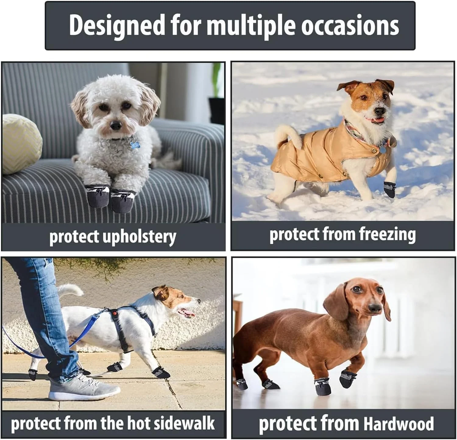 کفش سگ و گربه سایز 8، محافظ پنجه ضد لغزش و مناسب پیاده روی در سطوح داغ کفش سگ و گربه سایز 8، محافظ پنجه ضد لغزش و مناسب پیاده روی در سطوح داغ