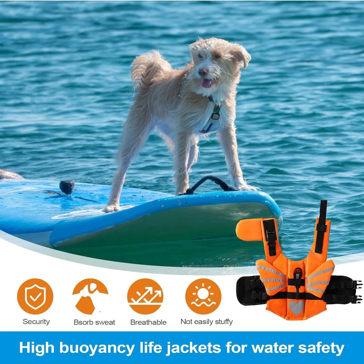 لباس شنا سگ | لباس شنا شناور | ژاکت قابل تنظیم بازتابنده شناور برای نجات توله سگ قایق سواری استخر ساحل حیوانات خانگی در فضای باز لباس شنا سگ | لباس شنا شناور | ژاکت قابل تنظیم بازتابنده شناور برای نجات توله سگ قایق سواری استخر ساحل حیوانات خانگی در فضای باز