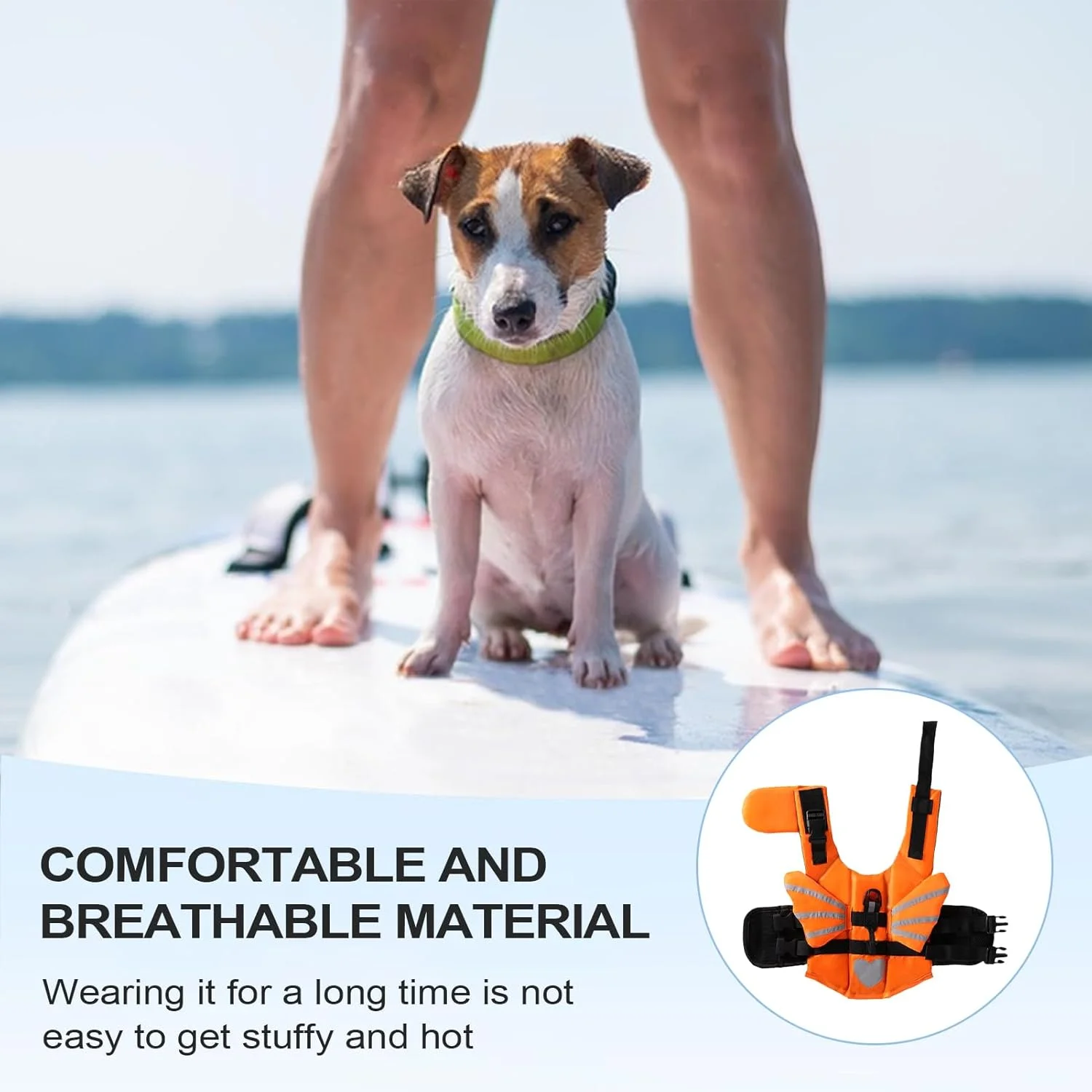 لباس شنا سگ | لباس شنا شناور با قابلیت دید بالا - ژاکت شناور بازتابنده قابل تنظیم برای نجات سگ در استخر، قایق سواری، ساحل و فعالیت های فضای باز لباس شنا سگ | لباس شنا شناور با قابلیت دید بالا - ژاکت شناور بازتابنده قابل تنظیم برای نجات سگ در استخر، قایق سواری، ساحل و فعالیت های فضای باز