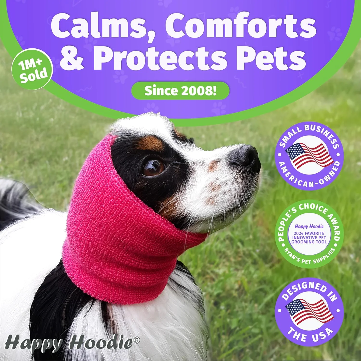 هودی آرامش بخش سگ و گربه Happy Hoodie، تسکین دهنده اضطراب/محافظت در برابر سر و صدا - آرایشگری - رعد و برق - آتش بازی هودی آرامش بخش سگ و گربه Happy Hoodie، تسکین دهنده اضطراب/محافظت در برابر سر و صدا - آرایشگری - رعد و برق - آتش بازی