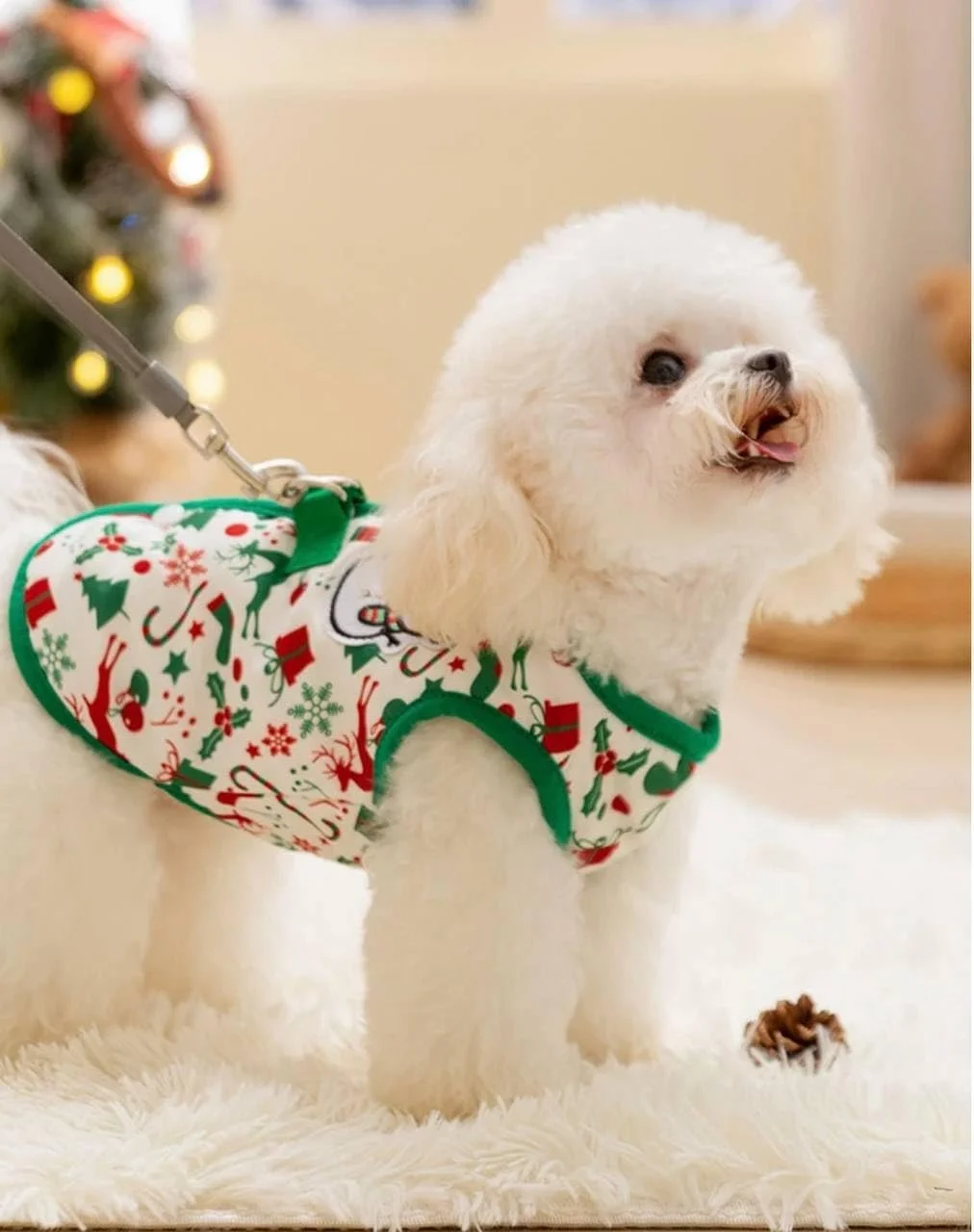 لباس کریسمس حیوانات خانگی ZOpet، لباس گربه و سگ، لباس رنگی فوق العاده زیبا برای سگ و بچه گربه