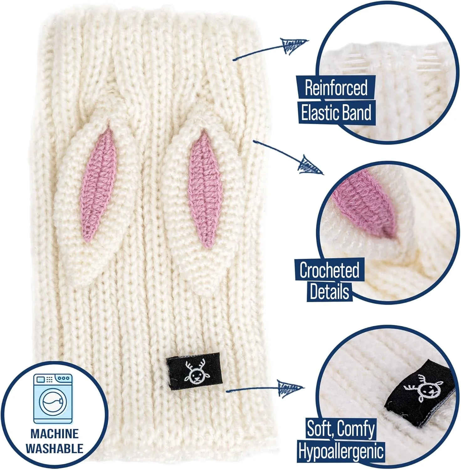 اسنود سگ خرگوشی بافتنی اصلی زو اسنودز، سایز متوسط، سفید اسنود سگ خرگوشی بافتنی اصلی زو اسنودز، سایز متوسط، سفید