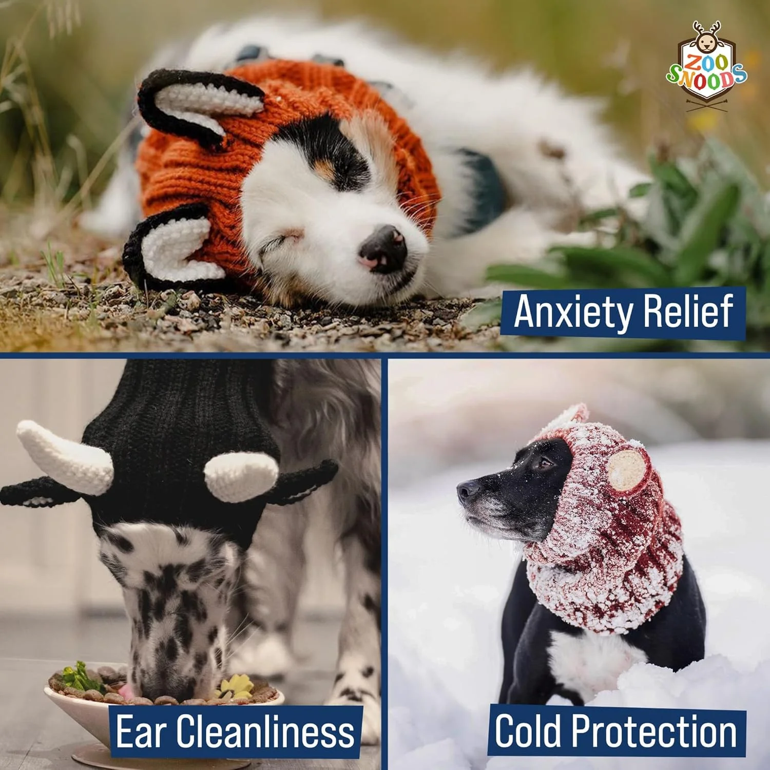 اسنود سگ خرگوشی بافتنی اصلی زو اسنودز، سایز متوسط، سفید اسنود سگ خرگوشی بافتنی اصلی زو اسنودز، سایز متوسط، سفید