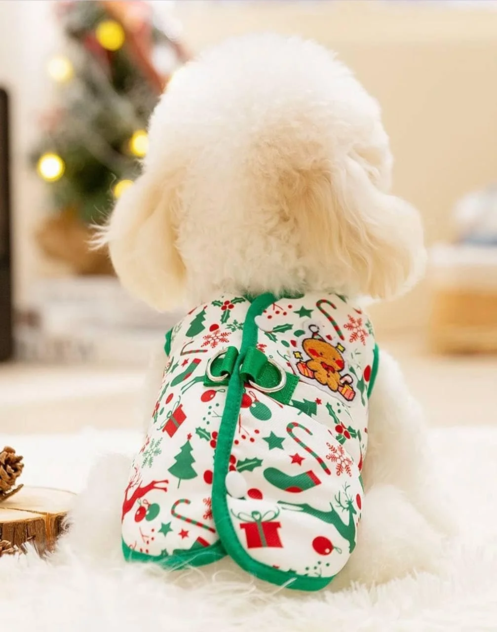 لباس کریسمس حیوانات خانگی ZOpet، لباس گربه و سگ، لباس رنگی فوق العاده زیبا برای سگ و بچه گربه