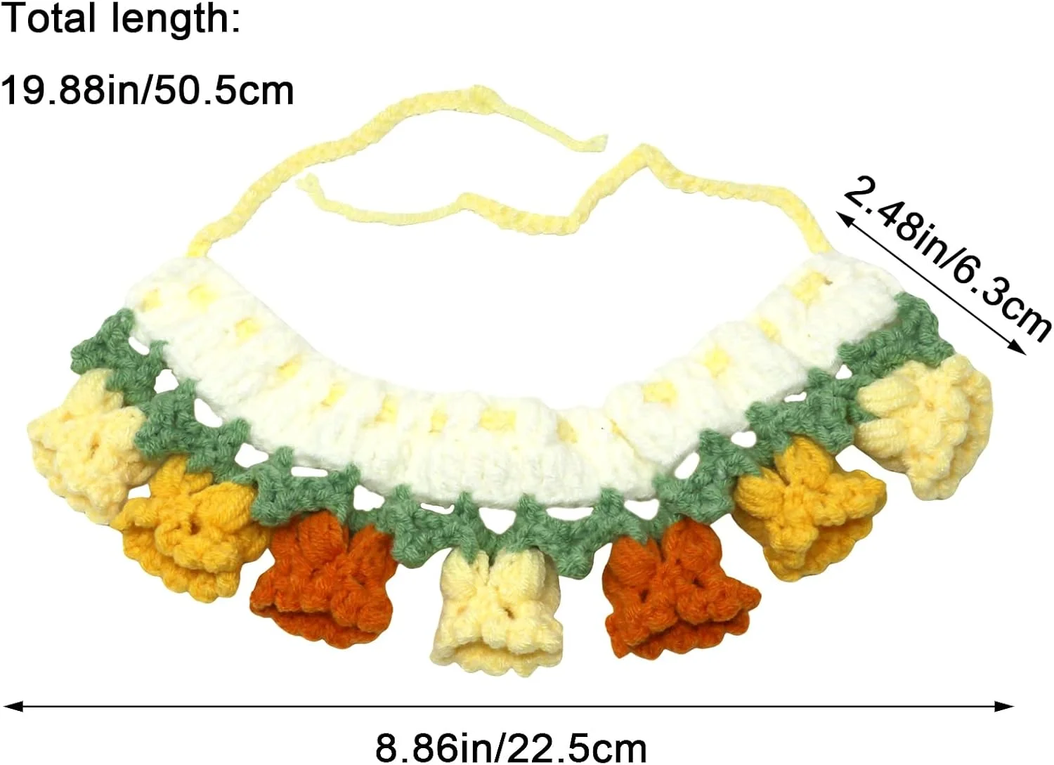 یوئتون، 1 عدد دستمال گردن بافتنی طرح گل زنبق دره برای گربه ها و سگ ها، پیشبند و شال گردن گربه ای طرح گل کاوائی، لوازم حیوانات خانگی دوست داشتنی برای جشن تولد و عکاسی