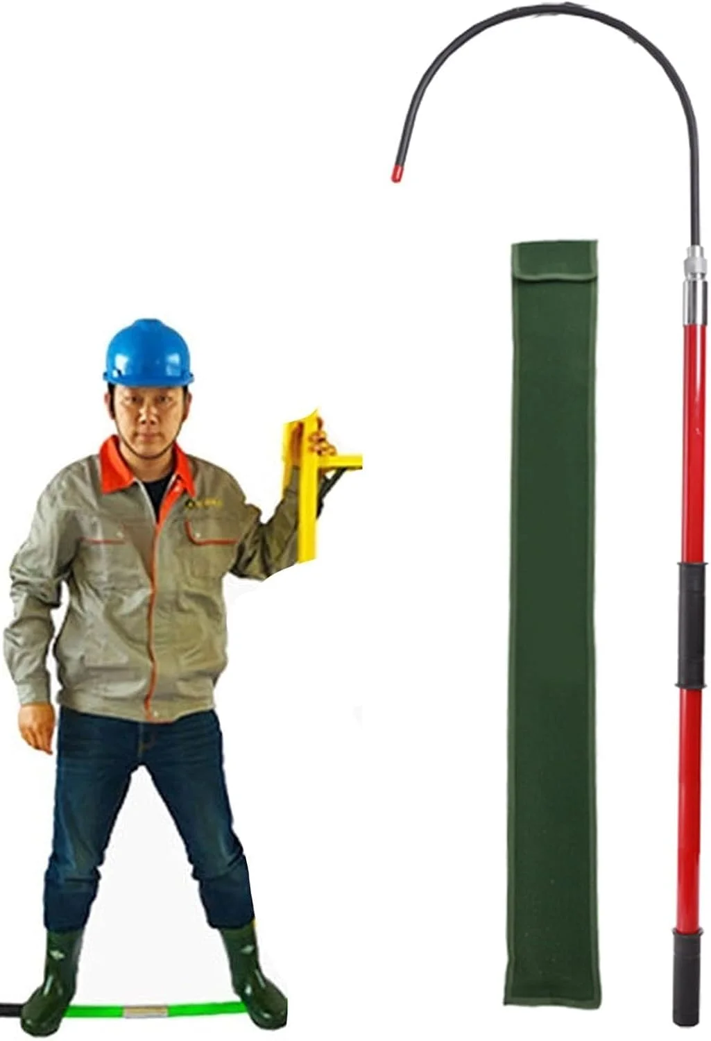 قلاب نجات ولتاژ بالا با میله، قلاب های نجات عایق جداشدنی برای برق گرفتگی اضطراری، میله نجات ایمنی برق