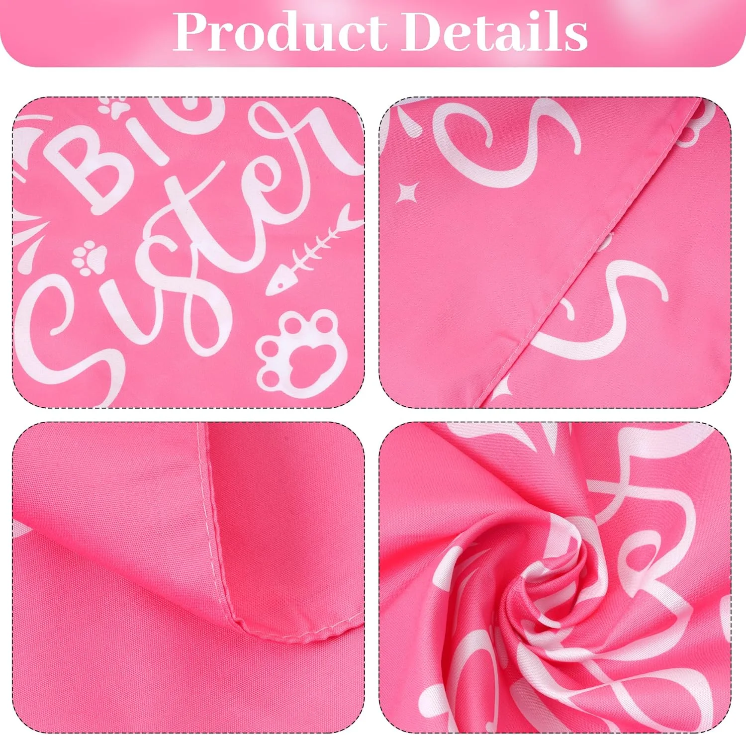 Yymobt دستمال گردن سگ خواهر بزرگ، 2 عدد دستمال گردن سگ برای اعلام بارداری، امنیت کودک در حال آموزش، دستمال گردن چاپی سگ، روسری مثلثی قابل تنظیم، روسری حیوانات خانگی برای سگ های متوسط و بزرگ، ایده های رونمایی از بارداری Yymobt دستمال گردن سگ خواهر بزرگ، 2 عدد دستمال گردن سگ برای اعلام بارداری، امنیت کودک در حال آموزش، دستمال گردن چاپی سگ، روسری مثلثی قابل تنظیم، روسری حیوانات خانگی برای سگ های متوسط و بزرگ، ایده های رونمایی از بارداری