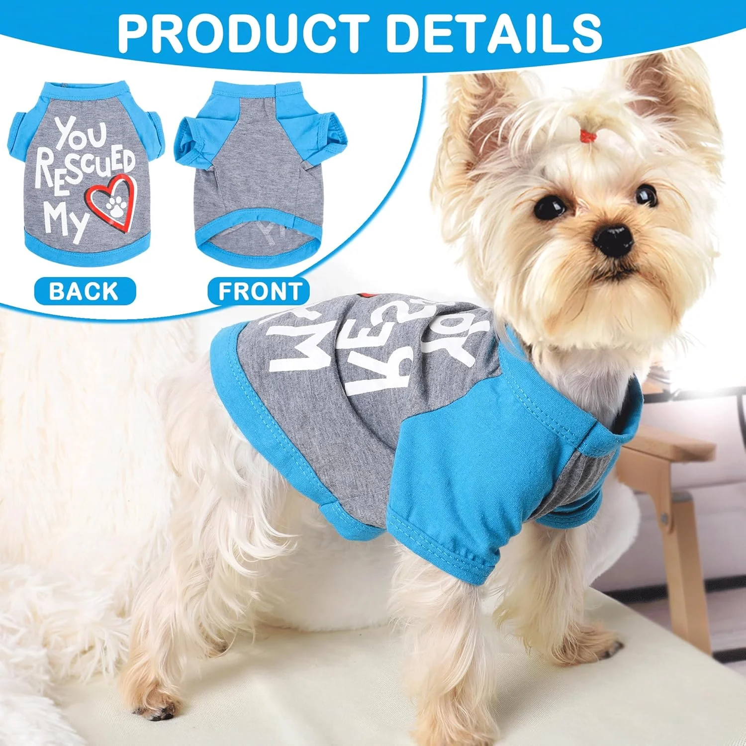 لباس سگ توله سگ Yikeyo برای سگ های کوچک پسرانه پیراهن تابستانی برای چیواوا یورکی لباس حیوانات خانگی نر جلیقه لباس خنده دار پیراهن سگ تی شرت برای سگ های کوچک (4 عدد/عشق، بوسه های رایگان، عزیزم، خوردن خواب، بزرگ) لباس سگ توله سگ Yikeyo برای سگ های کوچک پسرانه پیراهن تابستانی برای چیواوا یورکی لباس حیوانات خانگی نر جلیقه لباس خنده دار پیراهن سگ تی شرت برای سگ های کوچک (4 عدد/عشق، بوسه های رایگان، عزیزم، خوردن خواب، بزرگ)