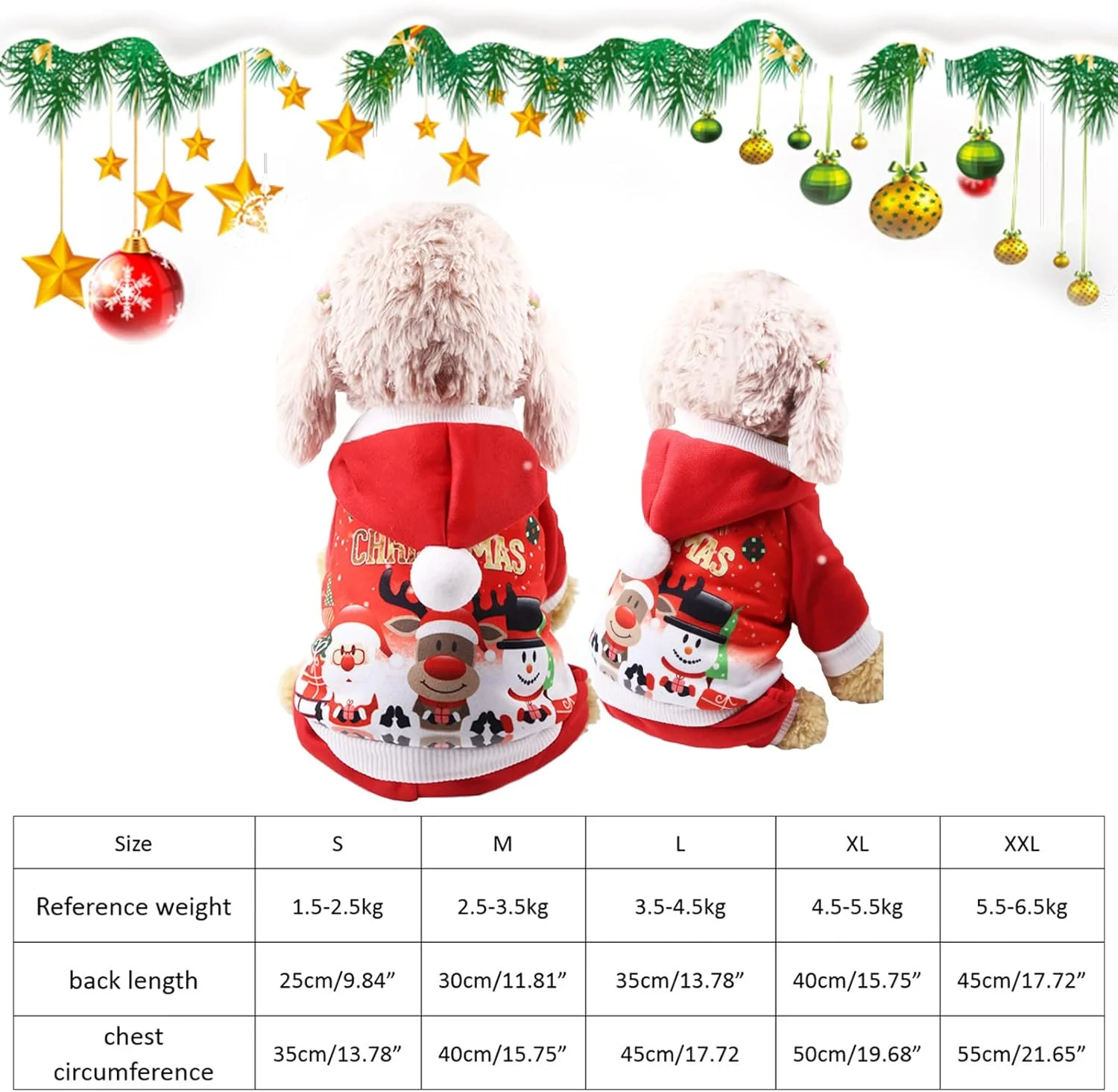 لباس کریسمس حیوانات خانگی Yanmucy، لباس کریسمس گربه، لباس کریسمس سگ، لباس بابانوئل، هودی گرم مناسب برای سگ و گربه های کوچک و متوسط (X-Large, Style-4)