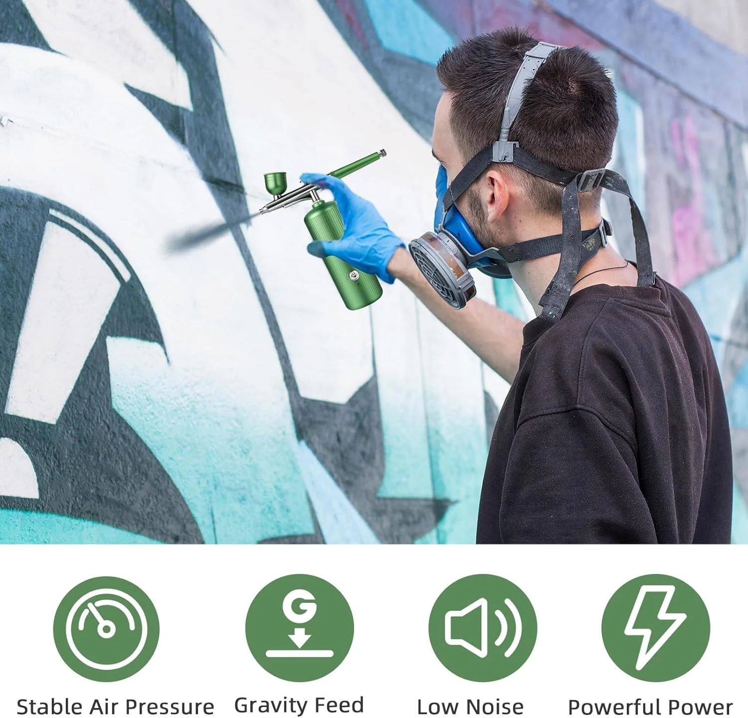 کیت ایربراش BIGTHREE با کمپرسور، ست ایر براش با نازل و برس تمیز کننده قابل شارژ، قابل حمل، غیر مسدود کننده، مناسب برای مو و ناخن، تزیین کیک، آرایش کیت ایربراش BIGTHREE با کمپرسور، ست ایر براش با نازل و برس تمیز کننده قابل شارژ، قابل حمل، غیر مسدود کننده، مناسب برای مو و ناخن، تزیین کیک، آرایش