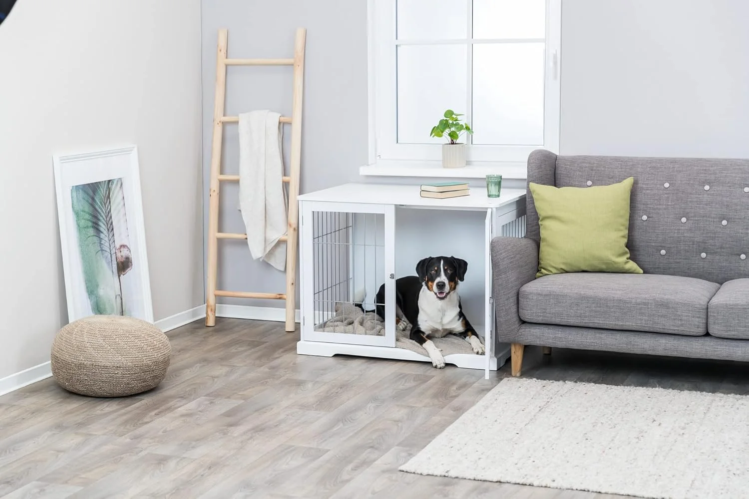 میز کنار تختی خانه حیوانات خانگی تریکسی، لانه داخلی، باکس مبلمان، سفید، بزرگ میز کنار تختی خانه حیوانات خانگی تریکسی، لانه داخلی، باکس مبلمان، سفید، بزرگ