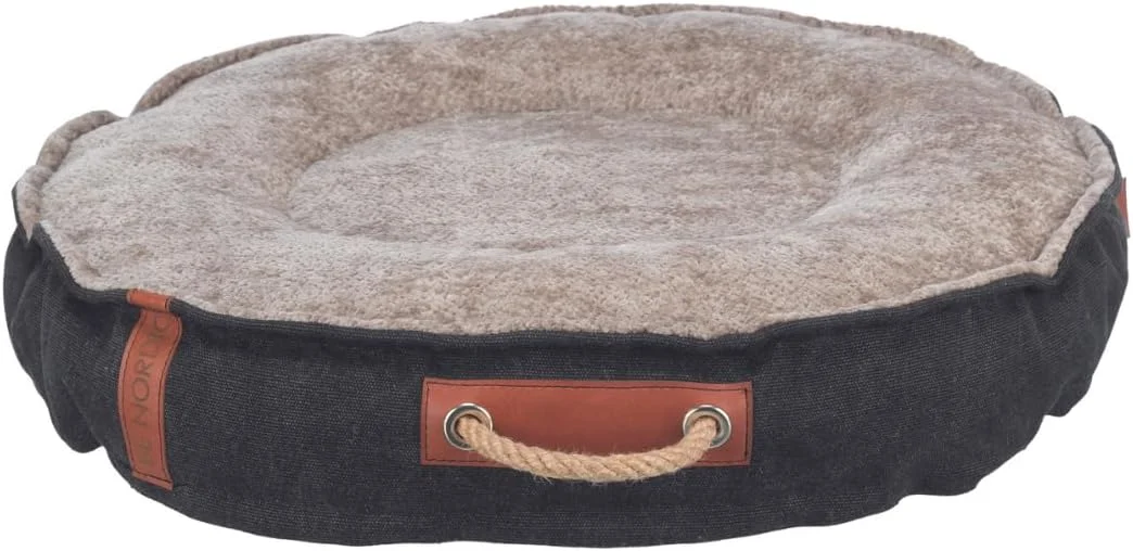 تخت سگ تریکسی مدل BE Nordic Föhr، قطر 50 سانتی متر، رنگ مشکی/ماسه ای - سبد مربعی سگ برای سگ های کوچک و بزرگ - سبد سگ دنج با دسته حمل کاربردی - نرم و قابل شستشو - 36593 تخت سگ تریکسی مدل BE Nordic Föhr، قطر 50 سانتی متر، رنگ مشکی/ماسه ای - سبد مربعی سگ برای سگ های کوچک و بزرگ - سبد سگ دنج با دسته حمل کاربردی - نرم و قابل شستشو - 36593