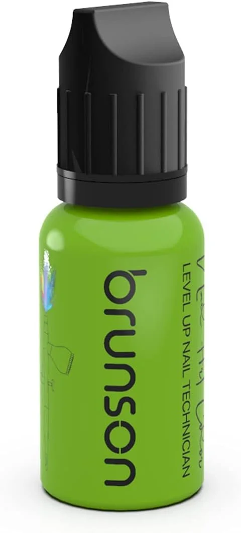 جوهر ایربراش ناخن لاک ناخن رنگ ناخن مناسب برای تفنگ اسپری ایربراش ساخت الگو رنگ آمیزی استنسیل ابزار طراحی ناخن رنگدانه ایربراش جوهر رنگ ابزار ناخن ژل مانیکور 15 میلی لیتر BAP04 سبز کیوی