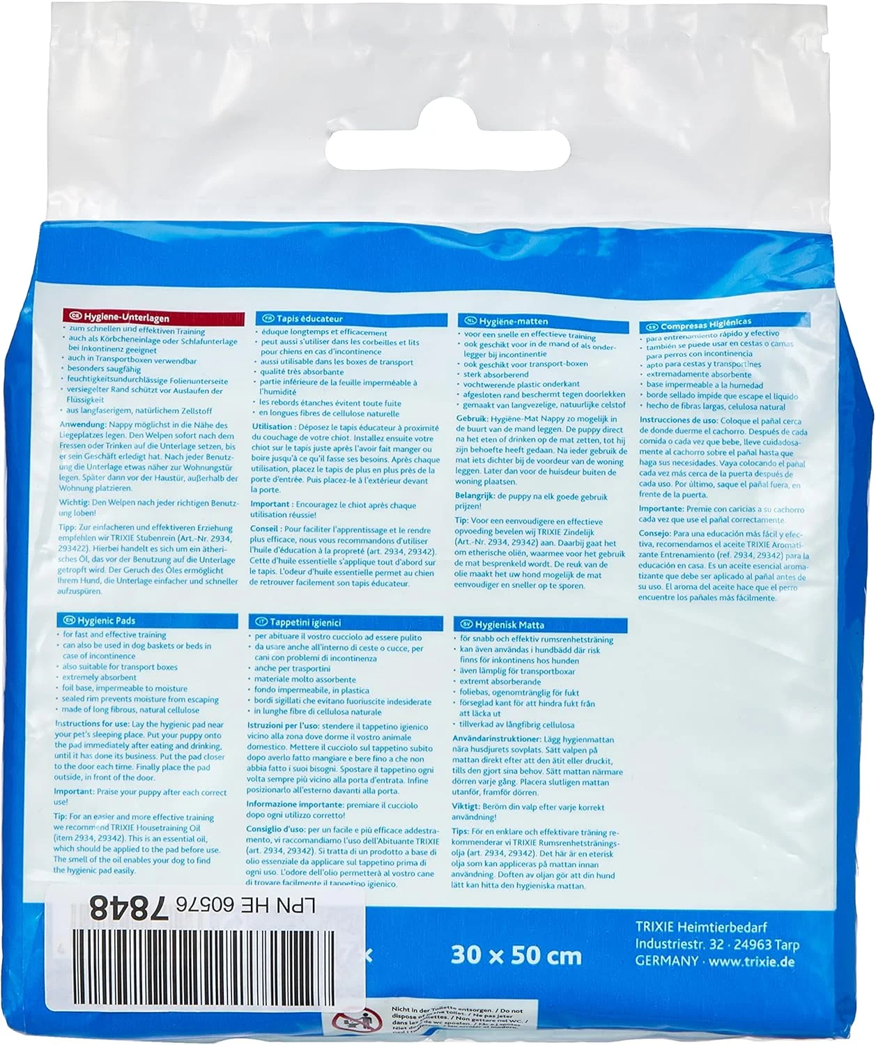 پدهای بهداشتی سگ و توله سگ تریکسی، 50 × 30 سانتی متر، بسته 1 عددی شامل 7 عدد پدهای بهداشتی سگ و توله سگ تریکسی، 50 × 30 سانتی متر، بسته 1 عددی شامل 7 عدد