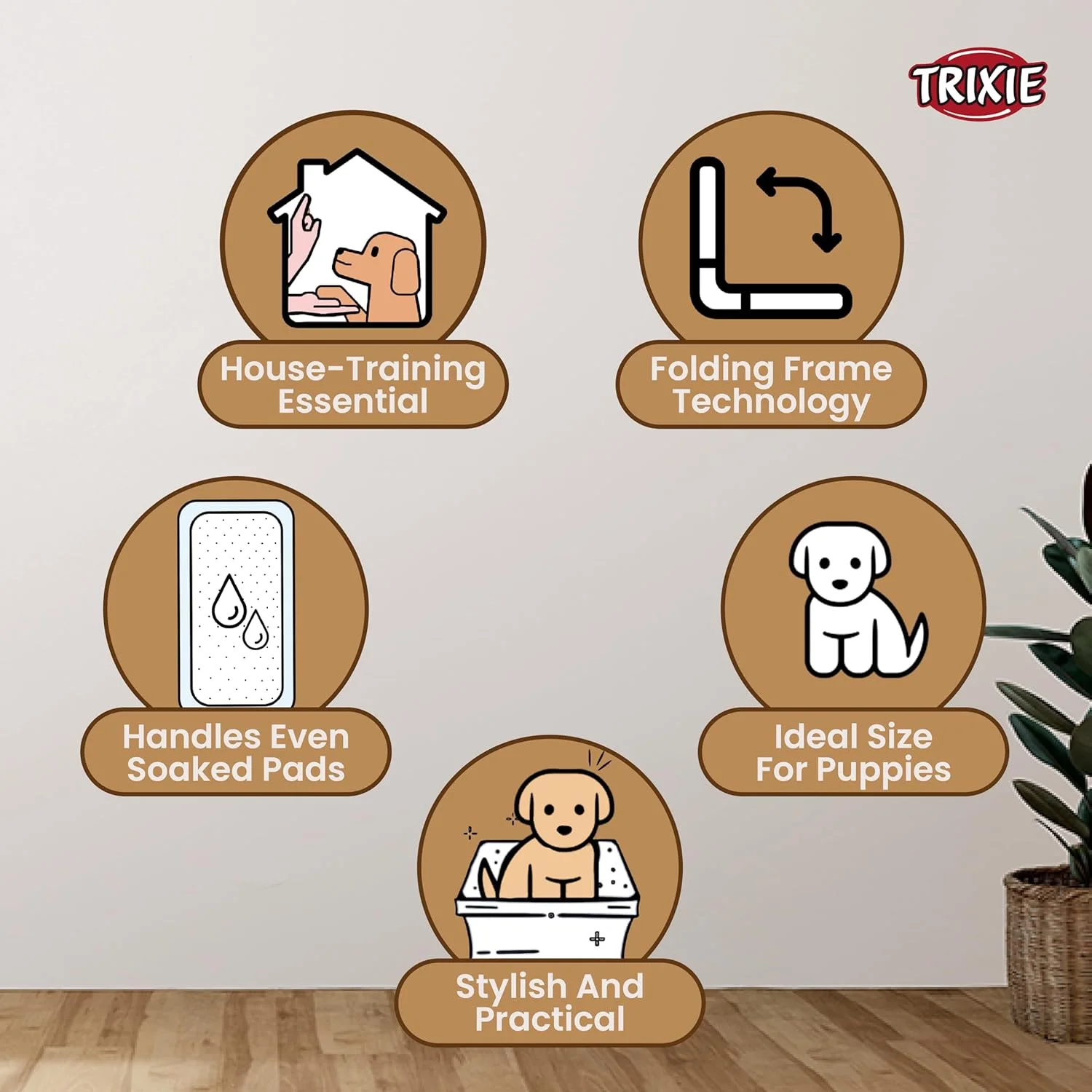 توالت سینی دار سگ تریسی مدل Puppy Loo | سینی آموزش توالت برای آموزش در خانه | قاب تاشو، پدهای سگ را حتی اگر کاملا خیس باشند، محکم نگه می دارد - 49 × 41 سانتی متر، کرم توالت سینی دار سگ تریسی مدل Puppy Loo | سینی آموزش توالت برای آموزش در خانه | قاب تاشو، پدهای سگ را حتی اگر کاملا خیس باشند، محکم نگه می دارد - 49 × 41 سانتی متر، کرم